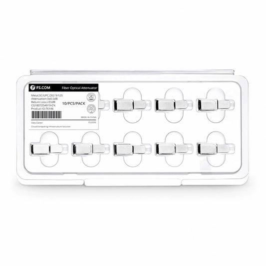 SC/UPC Singlemode Fixed Fiber Optic Attenuator, Male-Female, 3dB (10pcs/Pack)