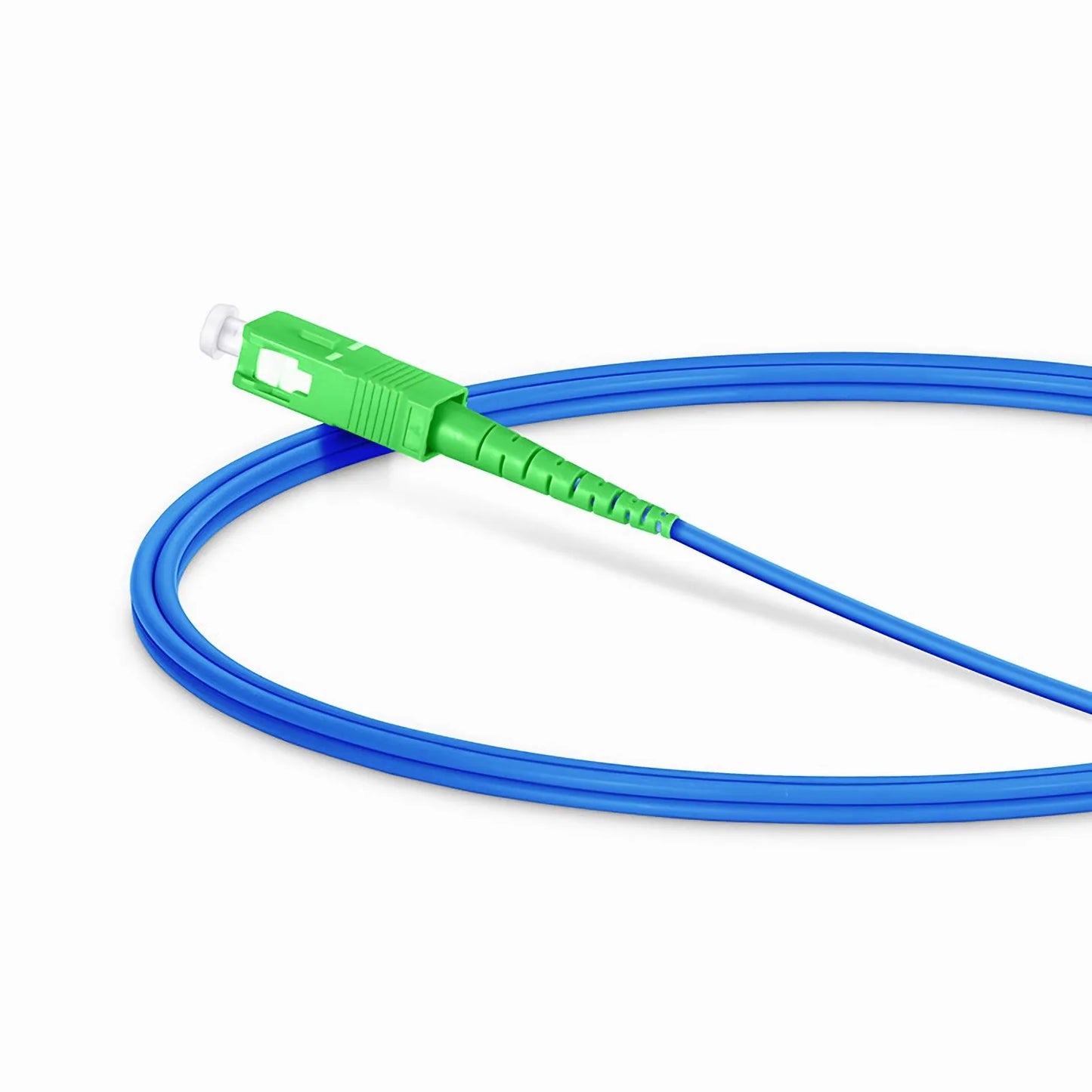 1m (3ft) Armored Fiber Patch Cable, 1 Fiber, SC APC Simplex to SC APC Simplex, Single Mode (OS2), Riser (OFCR), 3.0mm, Blue