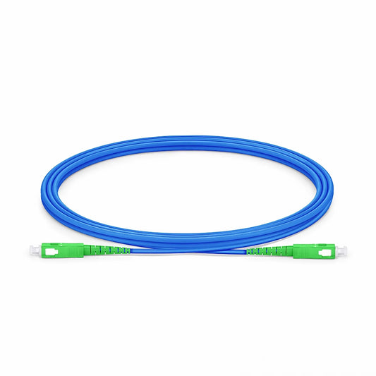 2m (7ft) Armored Fiber Patch Cable, 1 Fiber, SC APC Simplex to SC APC Simplex, Single Mode (OS2), Riser (OFCR), 3.0mm, Blue