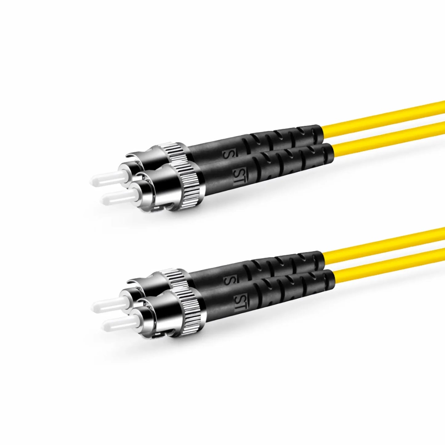 10m (33ft) Fiber Patch Cable, 2 Fibers, SC UPC Duplex to ST UPC, Single Mode (OS2), Riser (OFNR), 2.0mm, Tight-Buffered, Yellow