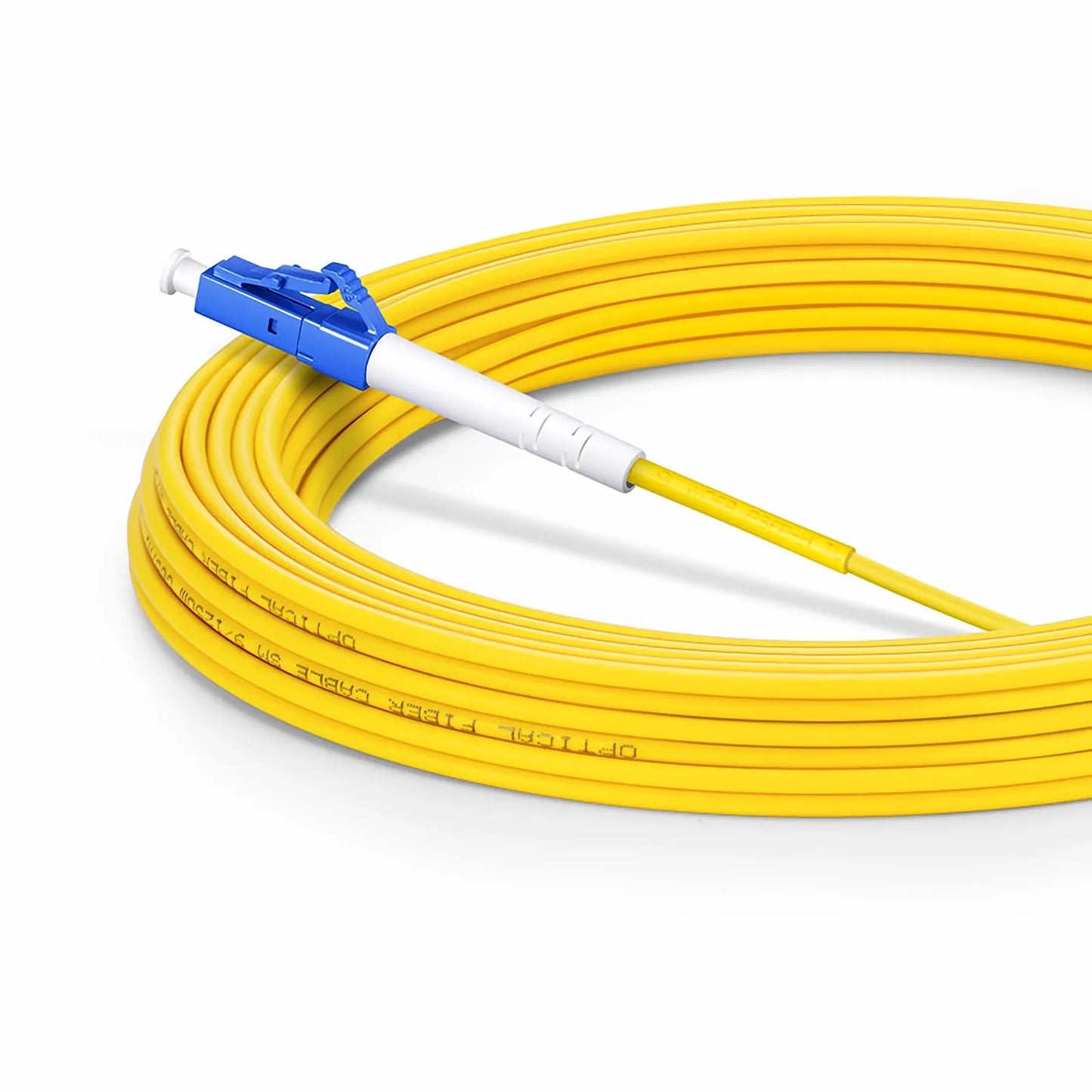 10m (33ft) Fiber Patch Cable, 1 Fiber, LC UPC Simplex to SC UPC Simplex, Single Mode (OS2), Riser (OFNR), 2.0mm, Tight-Buffered, Yellow