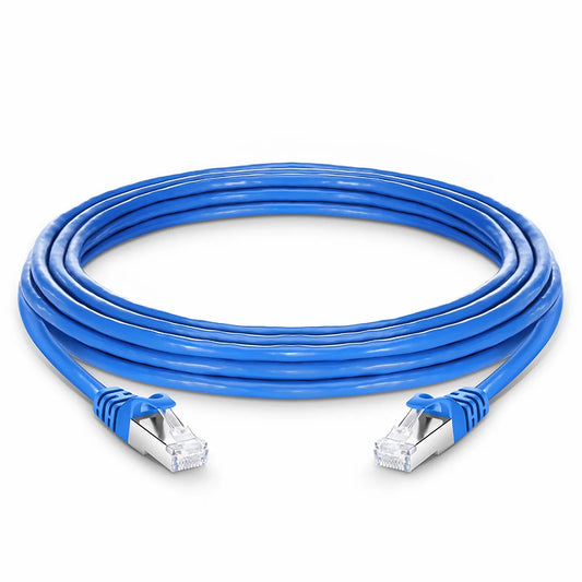 25ft (7.6m) Cat7 Snagless Shielded (S/FTP) PVC CM Ethernet Network Patch Cable, Blue