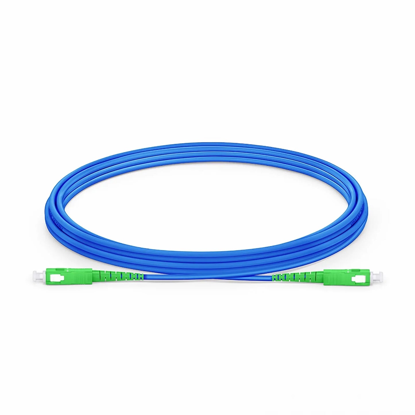 3m (10ft) Armored Fiber Patch Cable, 1 Fiber, SC APC Simplex to SC APC Simplex, Single Mode (OS2), Riser (OFCR), 3.0mm, Blue