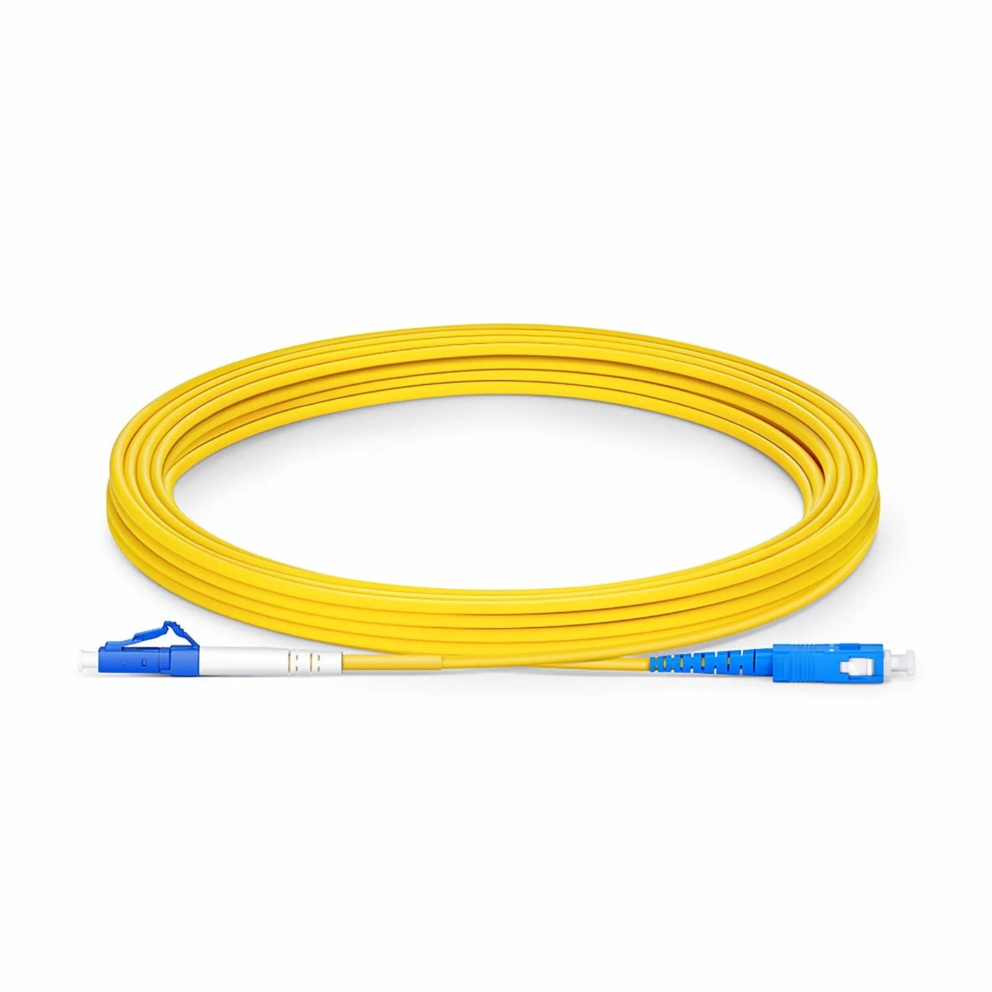 7m (23ft) Fiber Patch Cable, 1 Fiber, LC UPC Simplex to SC UPC Simplex, Single Mode (OS2), Riser (OFNR), 2.0mm, Tight-Buffered, Yellow