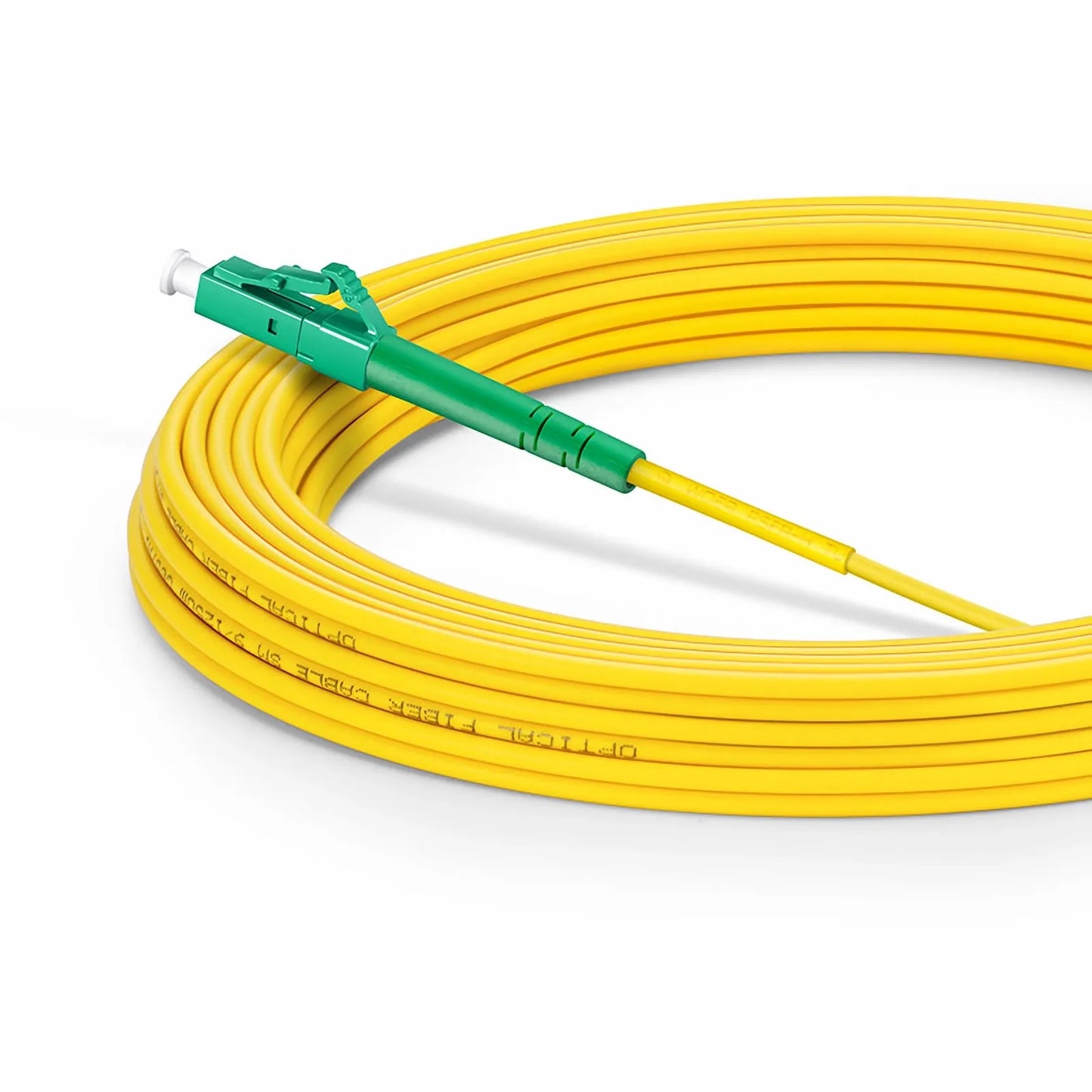 10m (33ft) Fiber Patch Cable, 1 Fiber, LC APC Simplex to SC APC Simplex, Single Mode (OS2), Riser (OFNR), 2.0mm, Tight-Buffered, Yellow