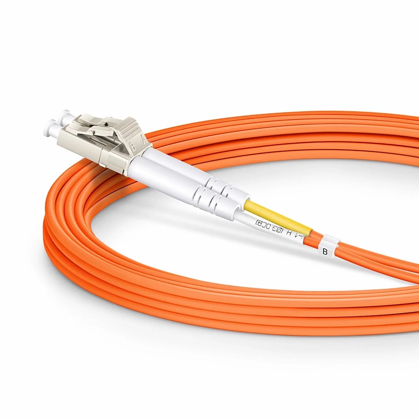 3m (10ft) Fiber Patch Cable, 2 Fibers, LC UPC Duplex to LC UPC Duplex, Multimode (OM2), Riser (OFNR), 2.0mm, Tight-Buffered, Orange