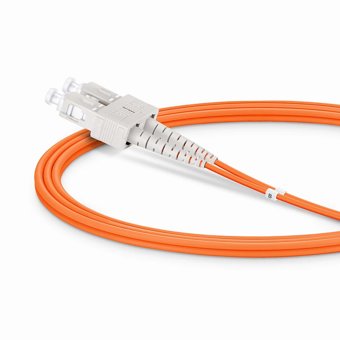 1m (3ft) Fiber Patch Cable, 2 Fibers, SC UPC Duplex to SC UPC Duplex, Multimode (OM2), Riser (OFNR), 2.0mm, Tight-Buffered, Orange