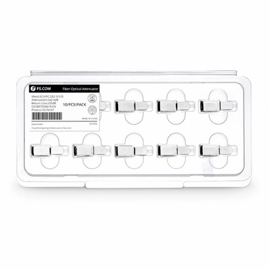 SC/UPC Singlemode Fixed Fiber Optic Attenuator, Male-Female, 5dB (10pcs/Pack)