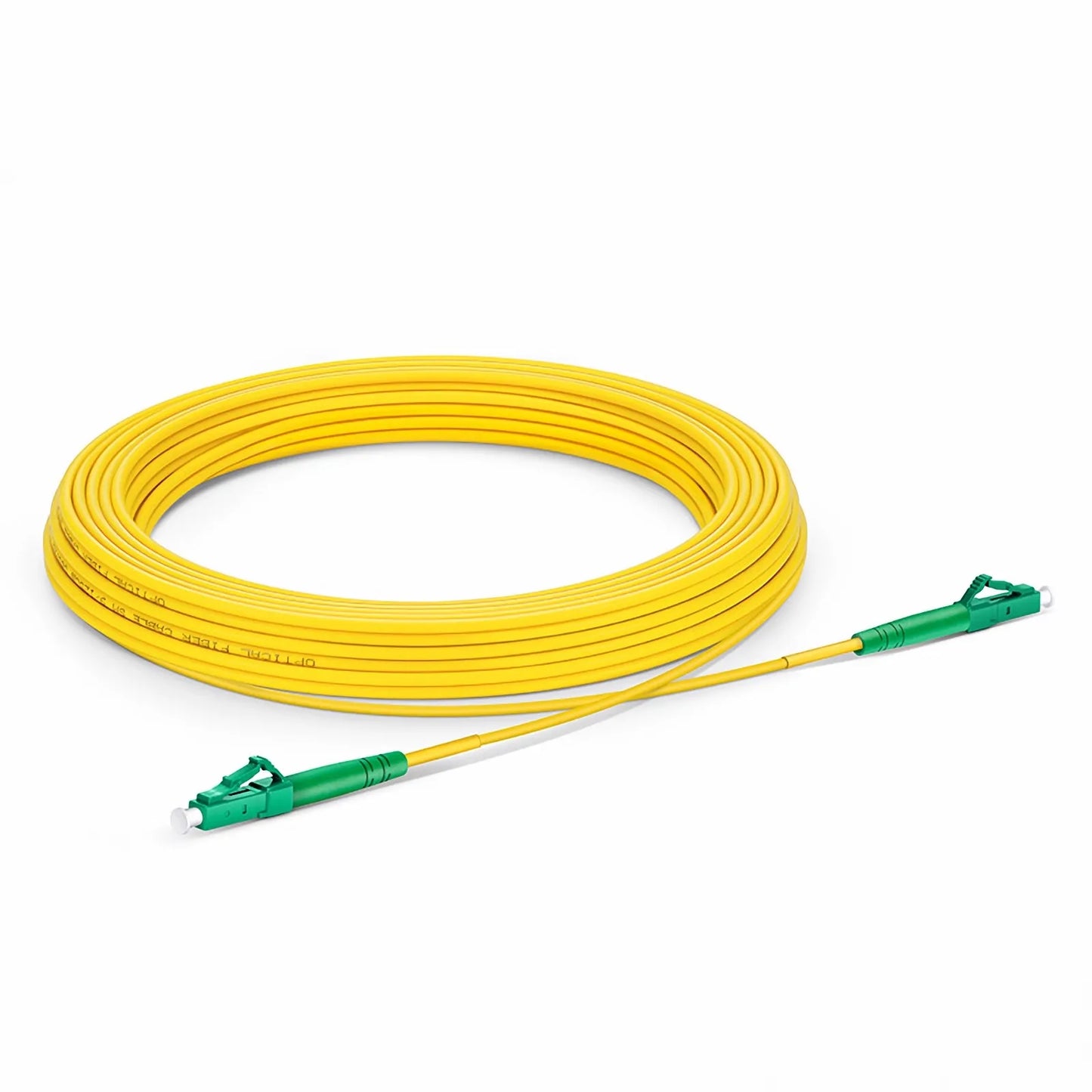10m (33ft) Fiber Patch Cable, 1 Fiber, LC APC Simplex to LC APC Simplex, Single Mode (OS2), Riser (OFNR), 2.0mm, Tight-Buffered, Yellow