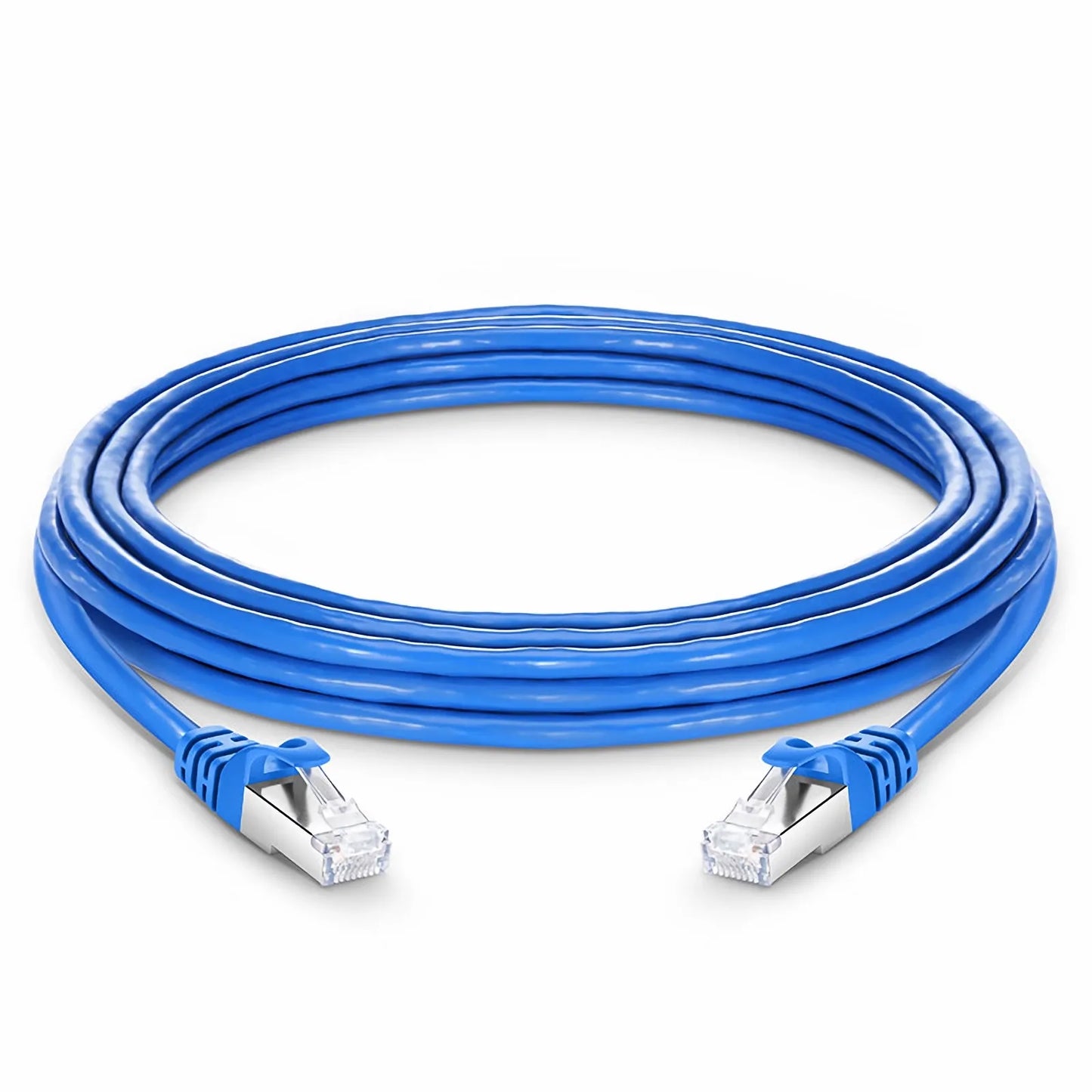 16ft (4.9m) Cat7 Snagless Shielded (S/FTP) PVC CM Ethernet Network Patch Cable, Blue