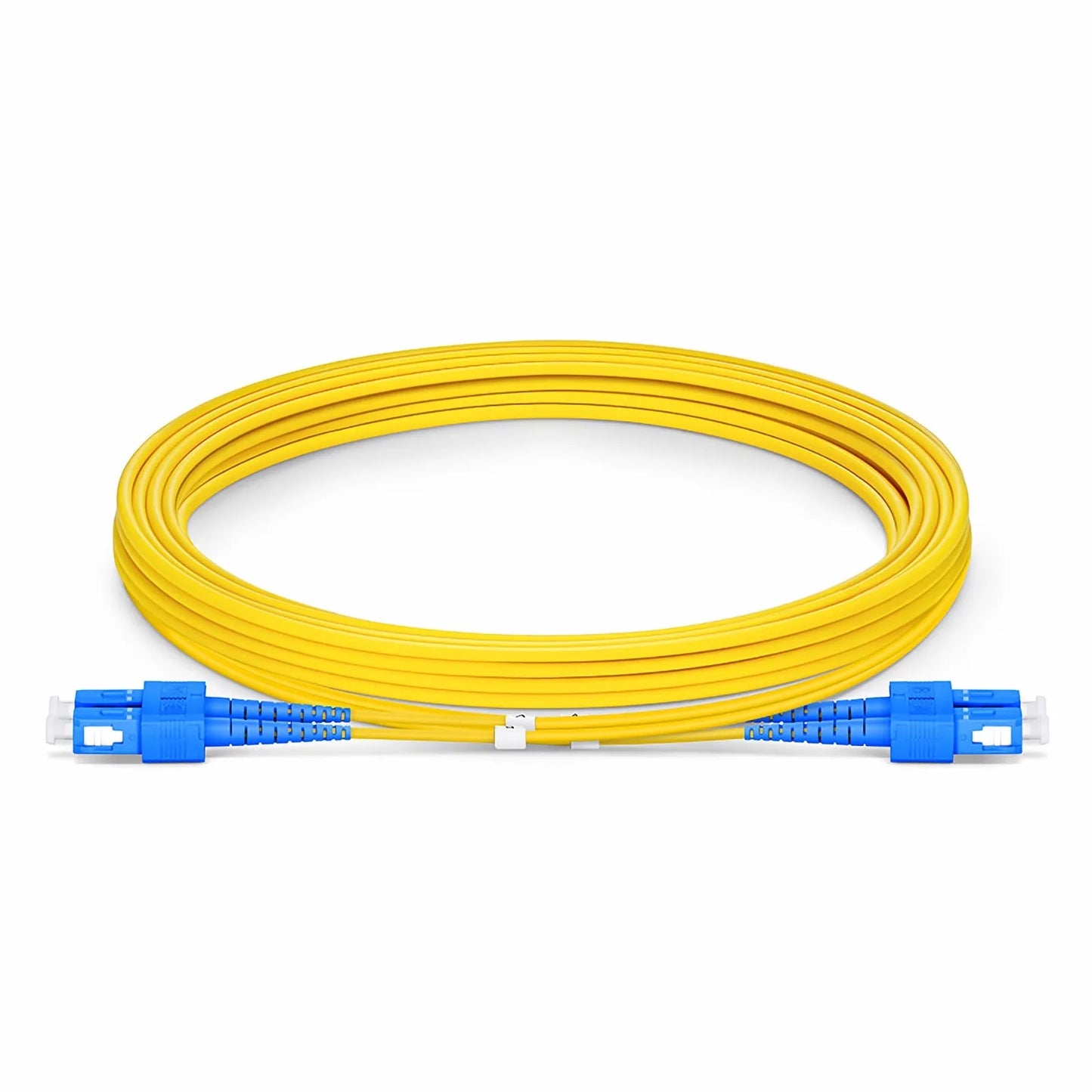 3m (10ft) Fiber Patch Cable, 2 Fibers, SC UPC Duplex to SC UPC Duplex, Single Mode (OS2), Riser (OFNR), 2.0mm, Tight-Buffered, Yellow