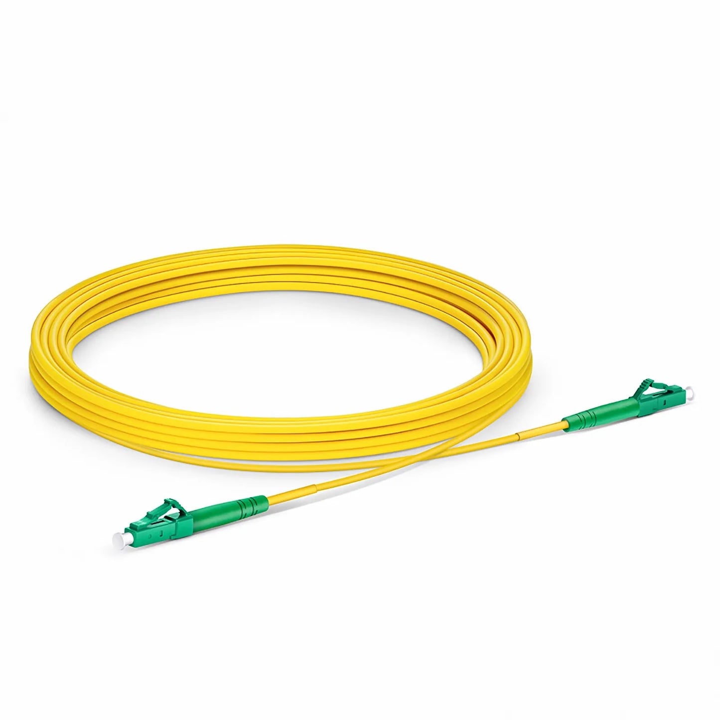 5m (16ft) Fiber Patch Cable, 1 Fiber, LC APC Simplex to LC APC Simplex, Single Mode (OS2), Riser (OFNR), 2.0mm, Tight-Buffered, Yellow