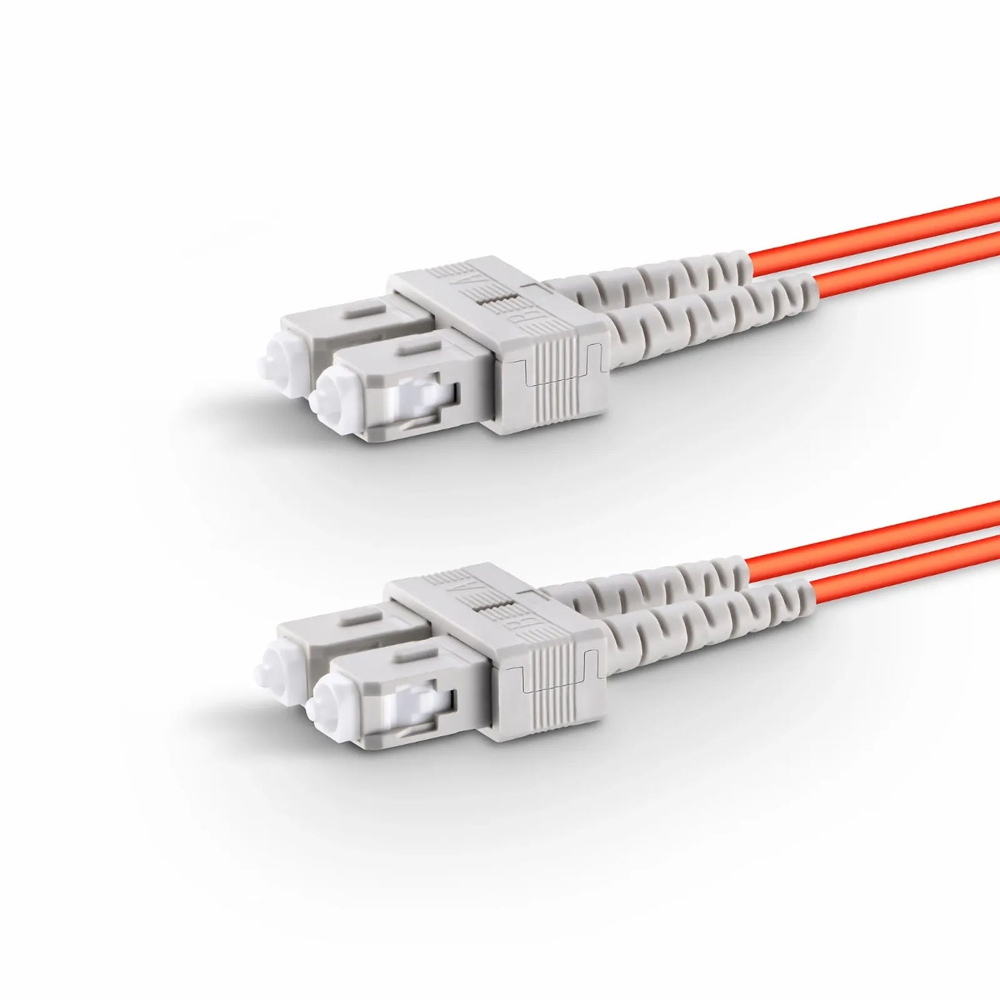 1m (3ft) Fiber Patch Cable, 2 Fibers, G.651, SC UPC Duplex to SC UPC Duplex, Multimode (OM1), Riser (OFNR), 2.0mm, Tight-Buffered, Orange