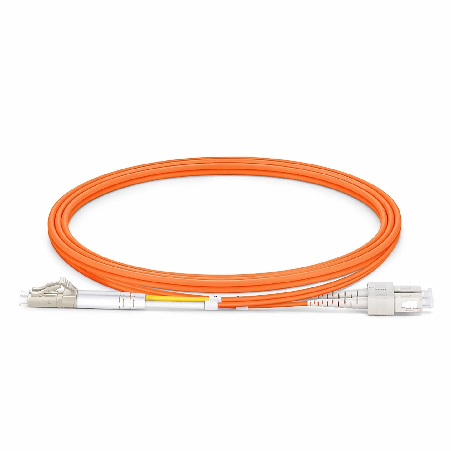 1m (3ft) Fiber Patch Cable, 2 Fibers, LC UPC Duplex to SC UPC Duplex, Multimode (OM2), Riser (OFNR), 2.0mm, Tight-Buffered, Orange