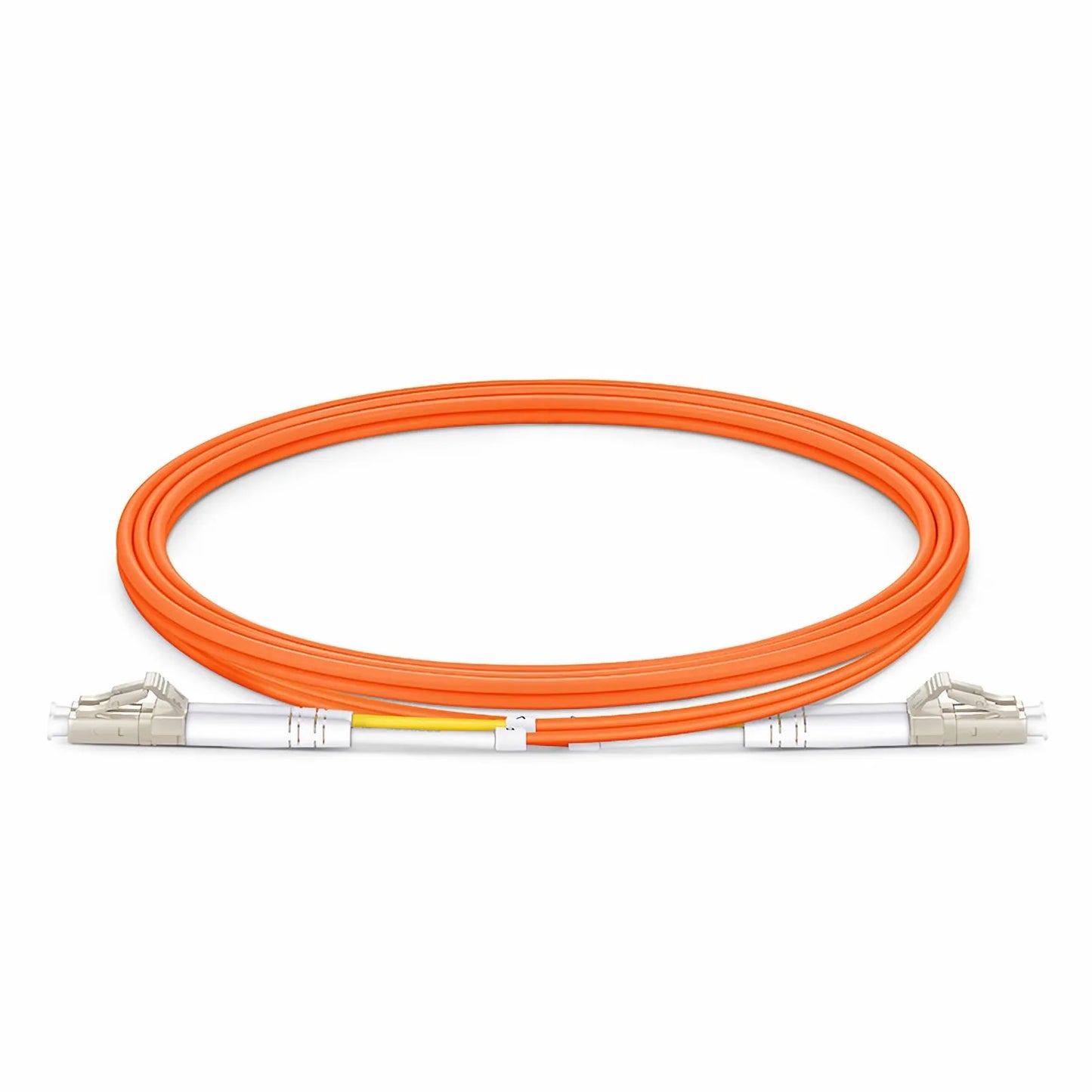 1m (3ft) Fiber Patch Cable, 2 Fibers, G.651, LC UPC Duplex to LC UPC Duplex, Multimode (OM1), Riser (OFNR), 2.0mm, Tight-Buffered, Orange