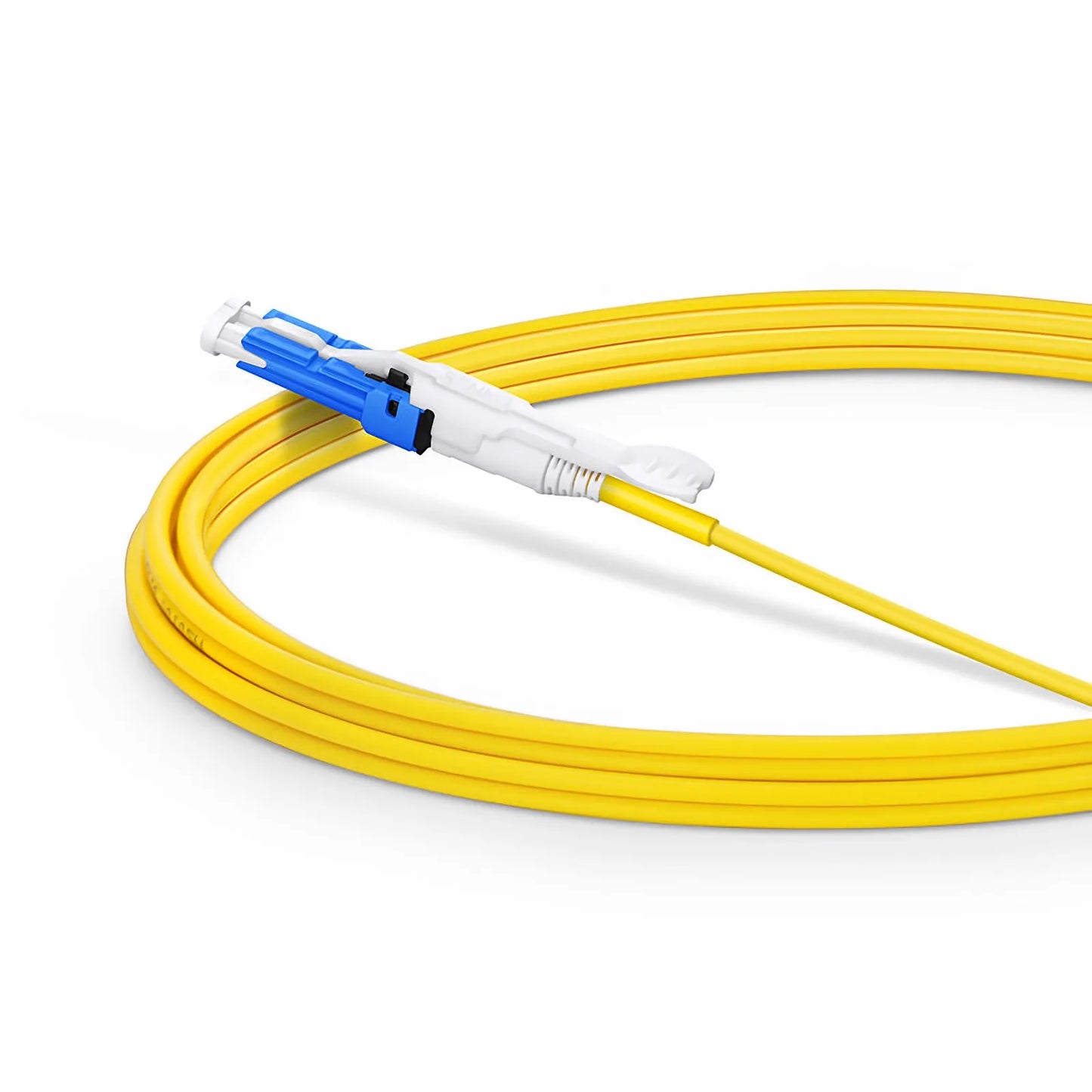 3m (10ft) Fiber Patch Cable, 2 Fibers, CS™ UPC Duplex to LC UPC Duplex Flat Clip Uniboot, Single Mode (OS2), Riser (OFNR), 2.0mm, Yellow, for 200/400G Network Connection