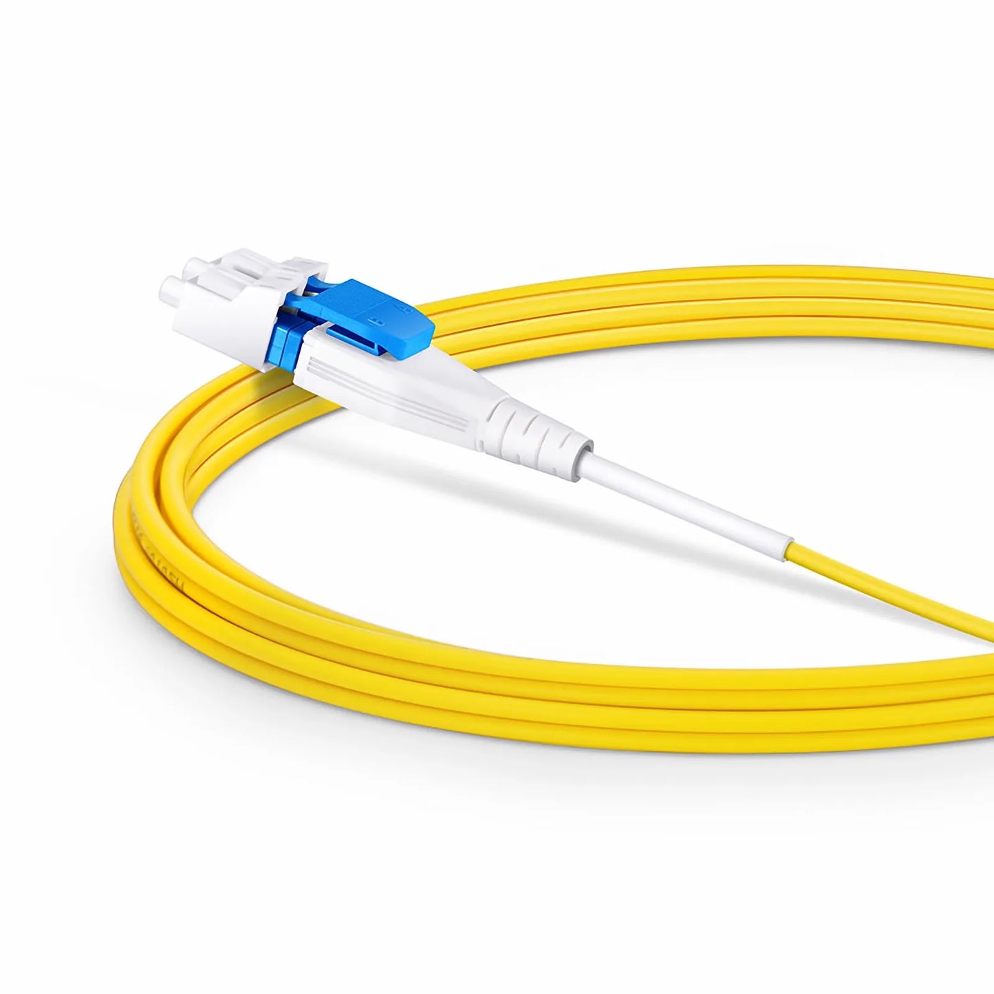 3m (10ft) Fiber Patch Cable, 2 Fibers, CS™ UPC Duplex to LC UPC Duplex Flat Clip Uniboot, Single Mode (OS2), Riser (OFNR), 2.0mm, Yellow, for 200/400G Network Connection