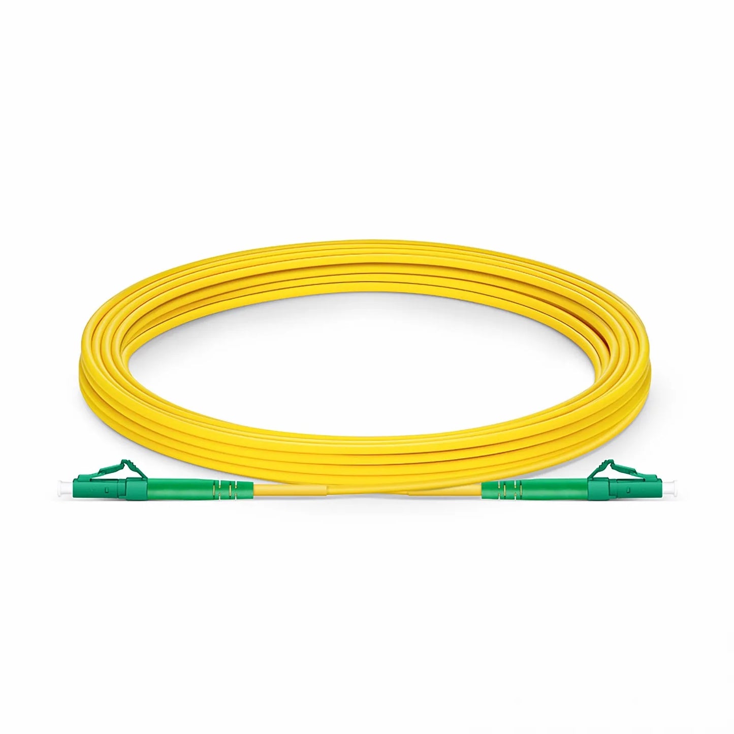7m (23ft) Fiber Patch Cable, 1 Fiber, LC APC Simplex to LC APC Simplex, Single Mode (OS2), Riser (OFNR), 2.0mm, Tight-Buffered, Yellow