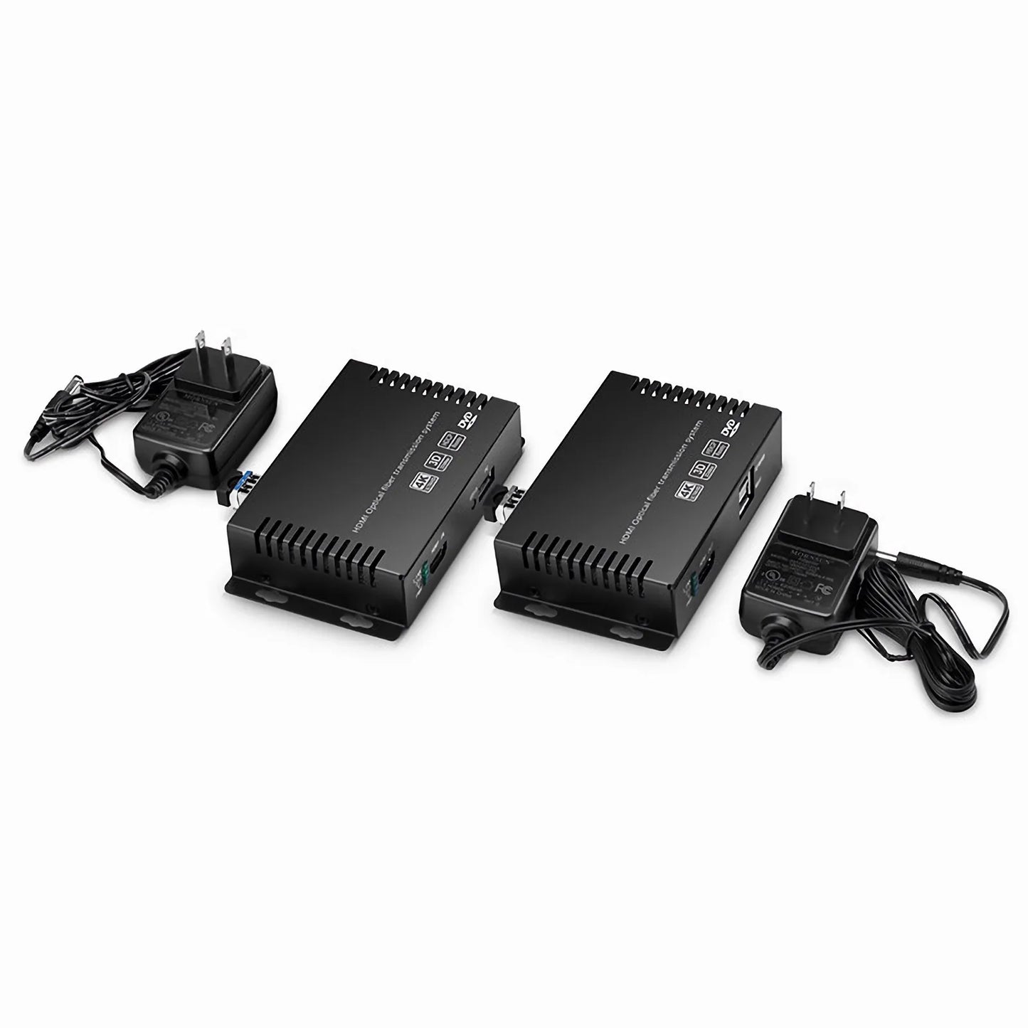 4K HDMI USB2.0 KVM Extender Set with Audio and EDID over LC Fiber Optic Cable for 10km, 3840x 2160@30Hz, with Pre-installed SFP+ Modules