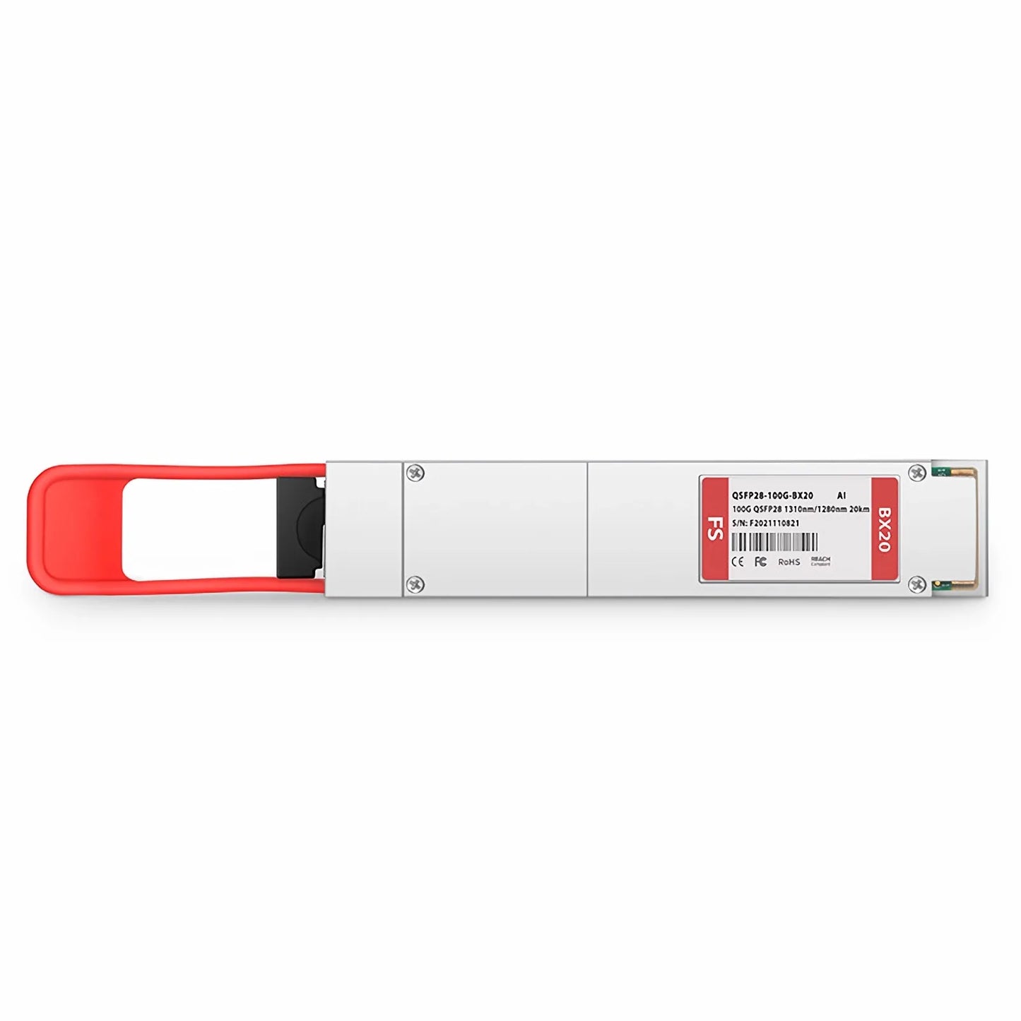 Arista Networks Compatible 100GBASE-BX20-D QSFP28 BiDi 4 x 25G NRZ 1310nm-TX/1280nm-RX 20km DOM Simplex LC/UPC SMF Optical Transceiver Module