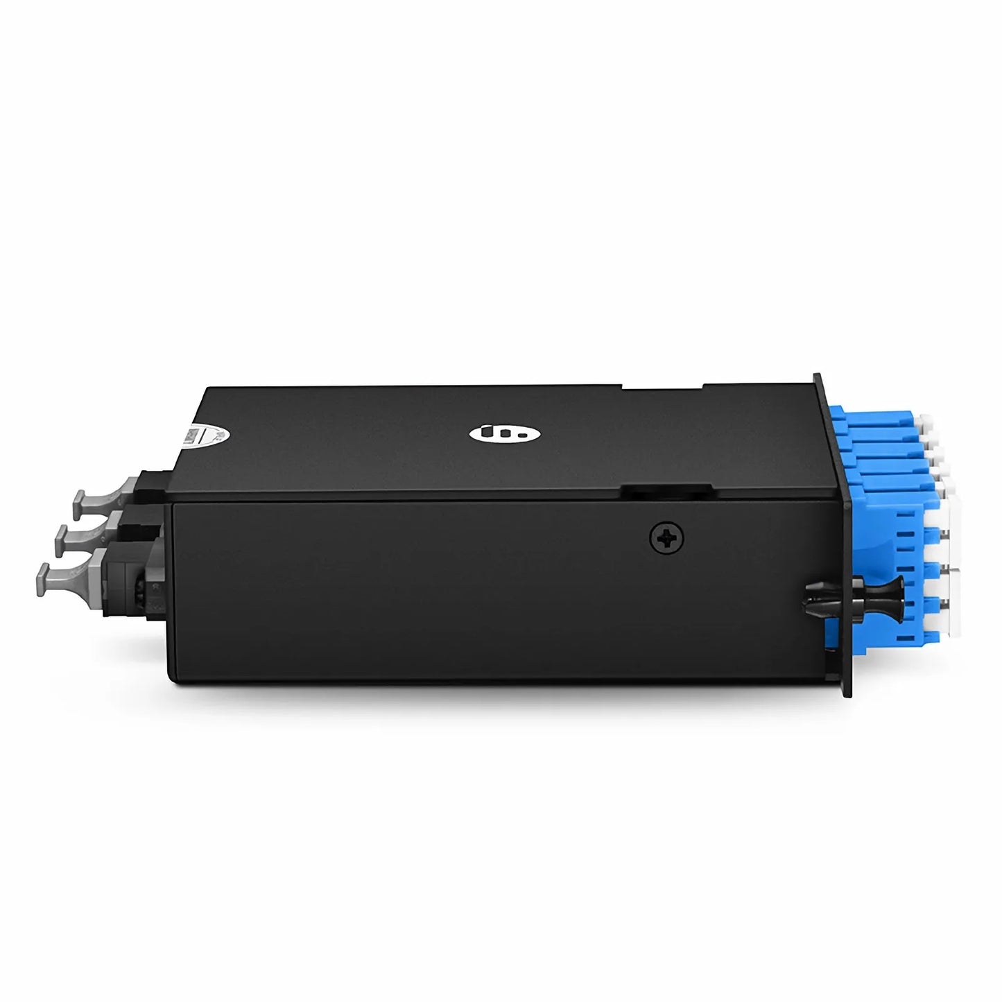 FHD™ MTP®-LC Cassette, OS2 Single Mode, Universal, 24 Fibers, 3 x MTP®-8 (Male) to 6 x LC Quad (Blue), 0.35dB Max.