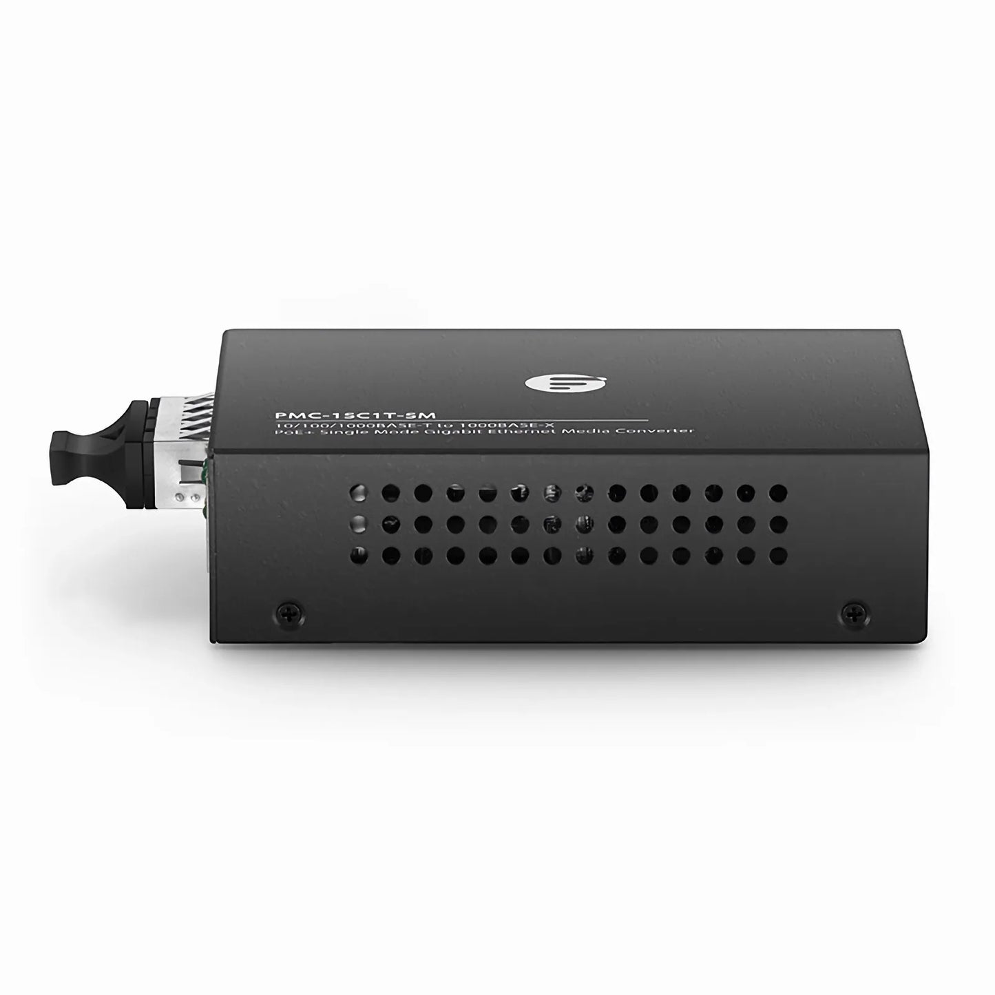 1x 10/100/1000Base-T to 1x 1000Base-X Single Mode SC 1310nm 10km Gigabit Ethernet PoE+ Media Converter, American Plug Standard