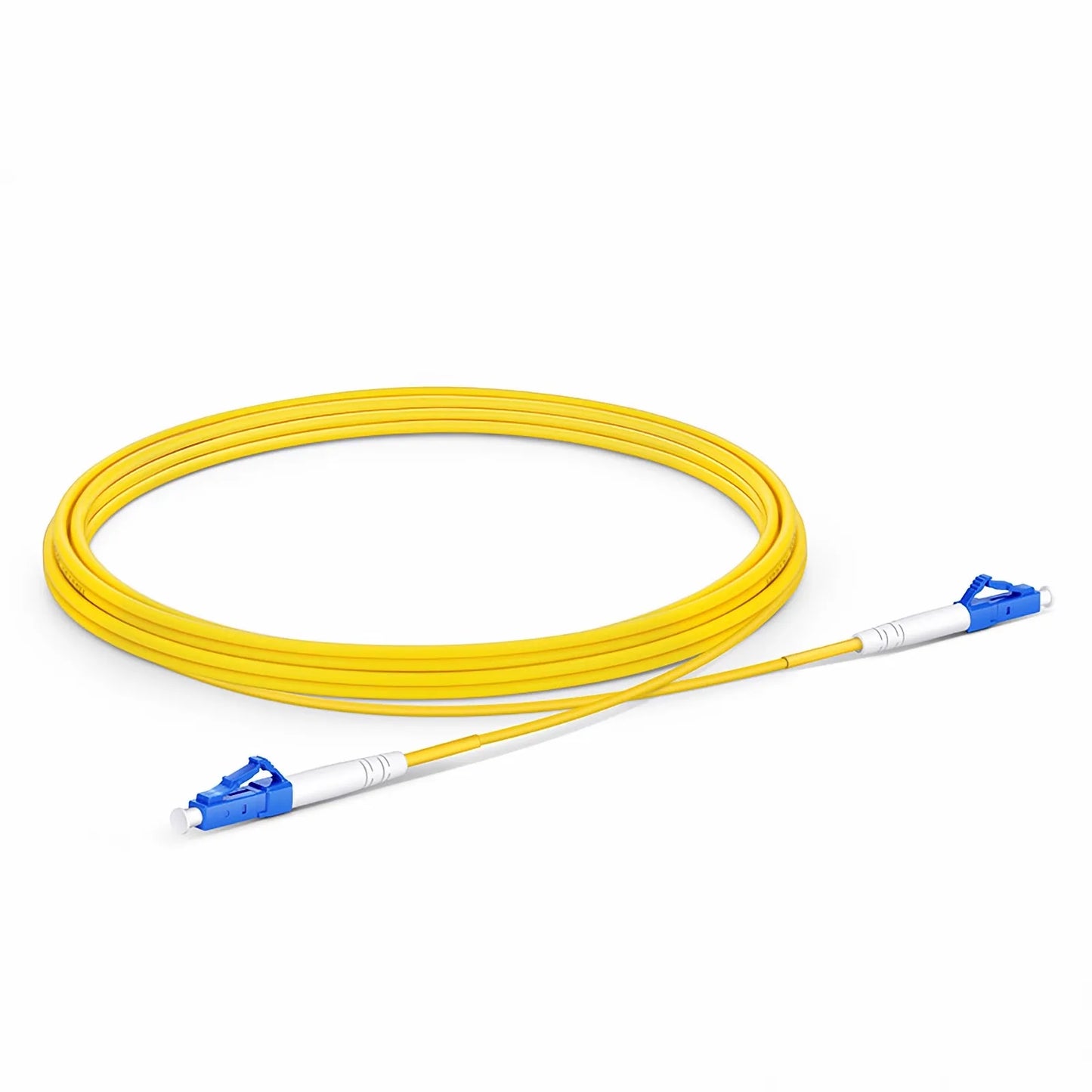 3m (10ft) Fiber Patch Cable, 1 Fiber, G.657.A2, LC UPC Simplex to LC UPC Simplex, Single Mode (OS2), Riser (OFNR), 2.0mm, Tight-Buffered, Yellow