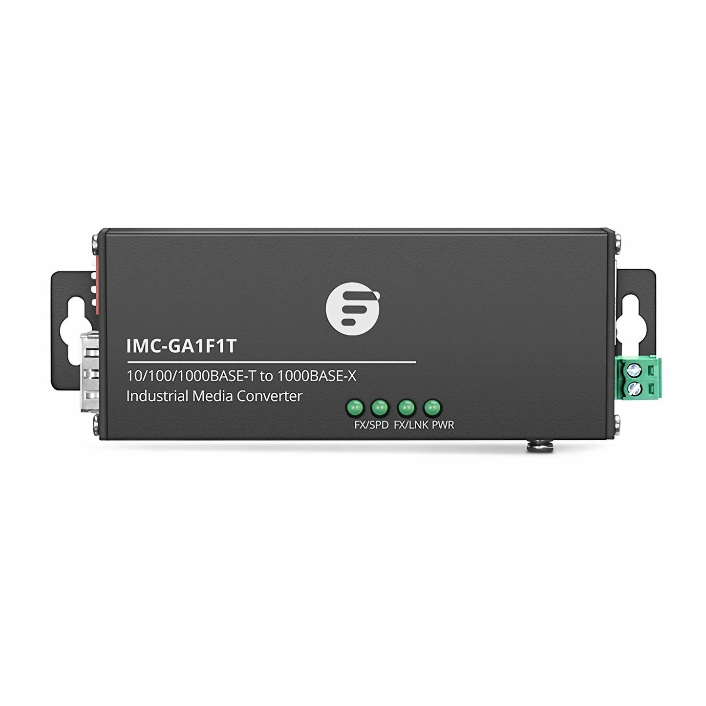 Mini Industrial Unmanaged 1x 10/100/1000Base-T RJ45 to 1x 1000Base-X SFP Gigabit Ethernet Media Converter, European Plug Standard