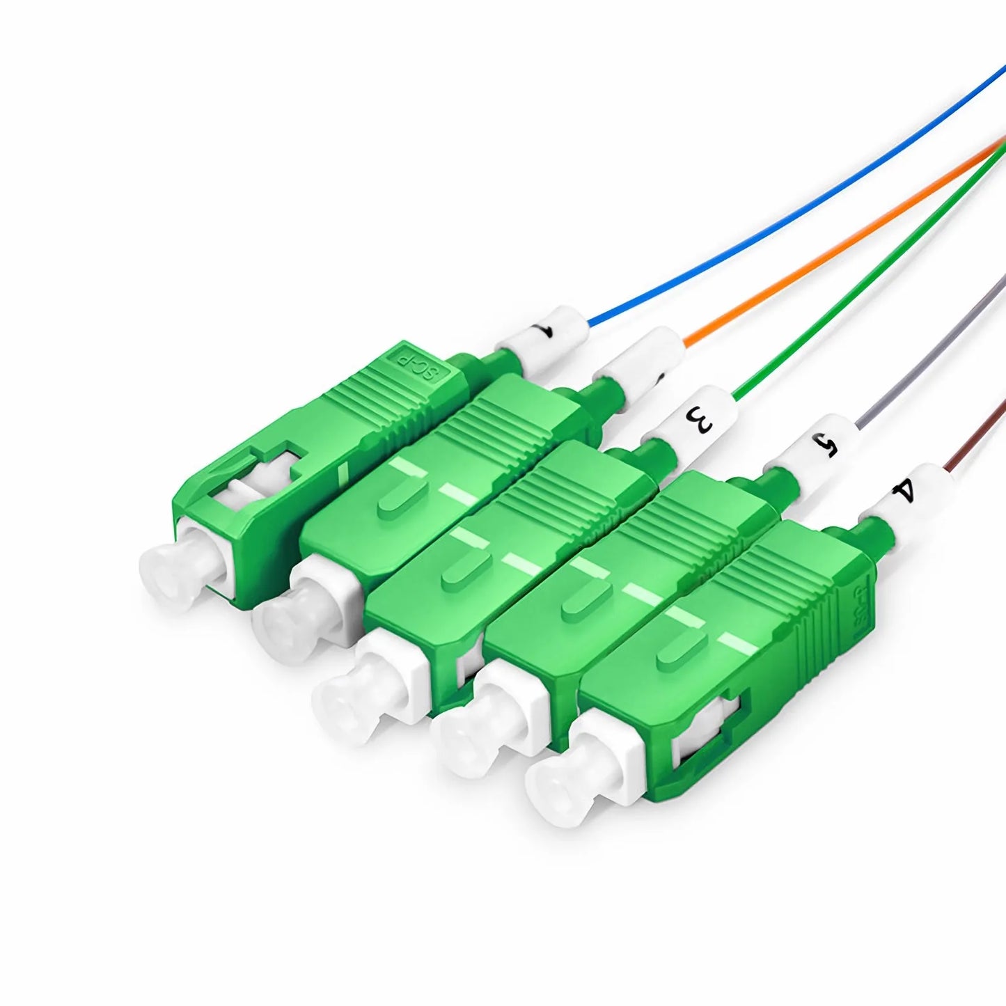 1 x 5 Asymmetrical PLC Fiber Splitter, Mini Module, 75/25, 900μm, SC/APC, Singlemode