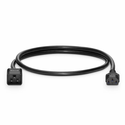 3ft (0.9m) IEC60320 C20 to IEC60320 C13 14AWG 250V/15A Power Cord, Black