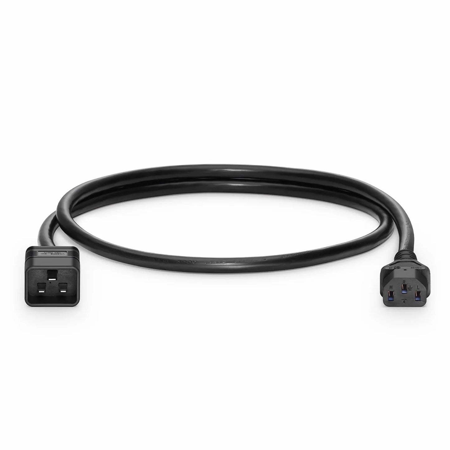 3ft (0.9m) IEC60320 C20 to IEC60320 C13 14AWG 250V/15A Power Cord, Black