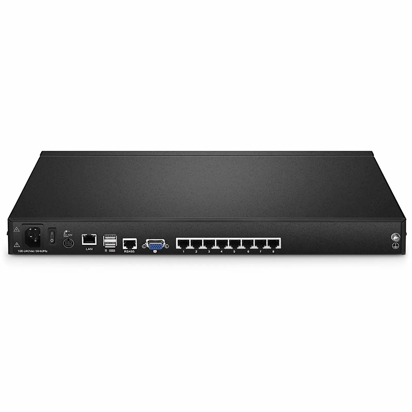 8-Port Cat5 1U Rack-Mount KVM Over IP Switch, 8 x RJ45 to VGA Interface Modules Included