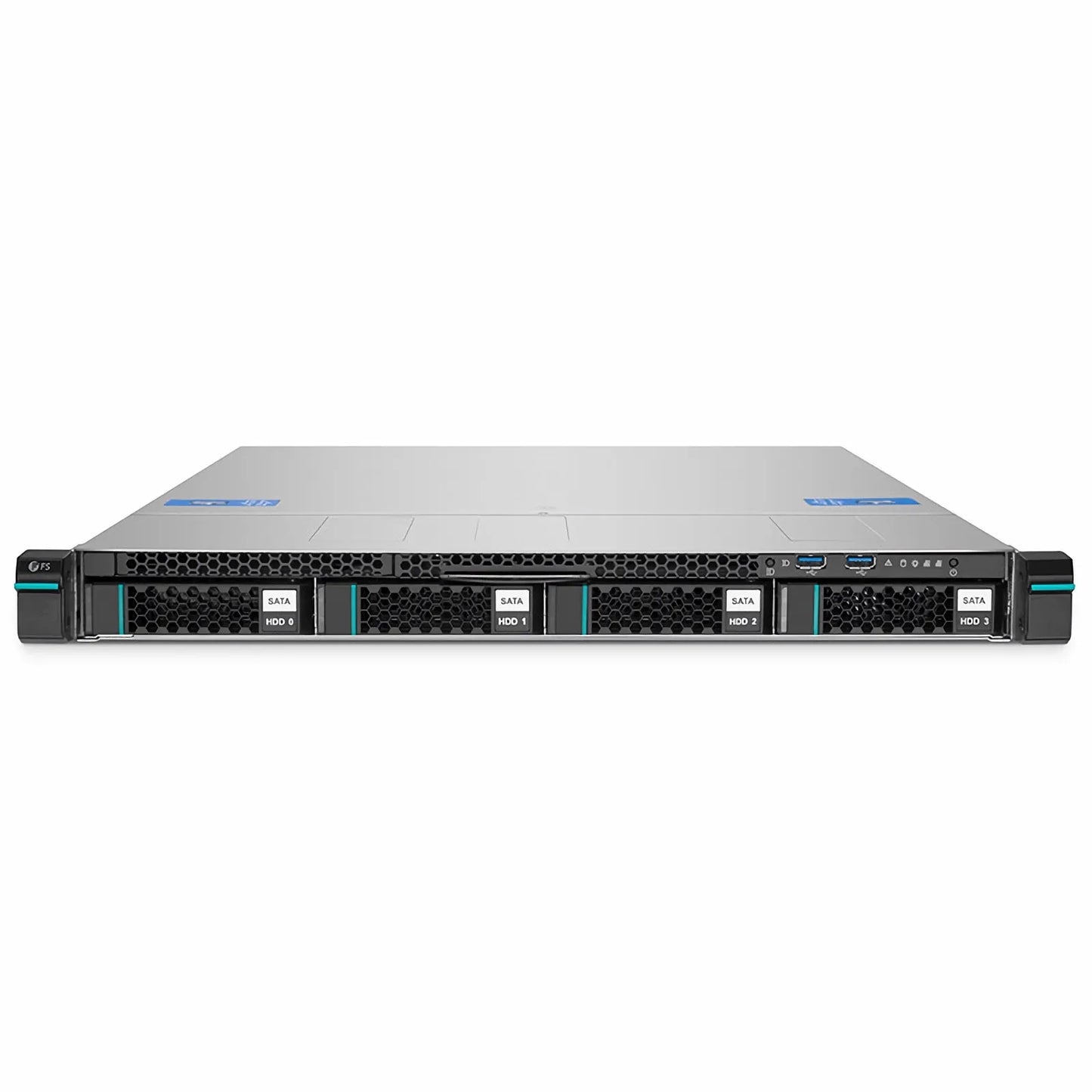 RS2110, 1U Rack Server, 1 x Intel® Xeon® Scalable Processor, 1 x 16GB DRAM, 1 x 3.5'' Hot-swap SATA Drive Bays, 2 x RJ45 1GbE Ports, 450W Redundant