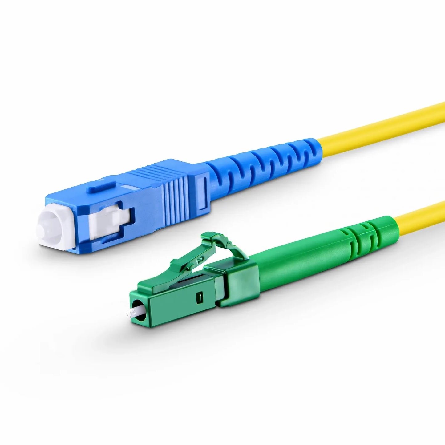 1m (3ft) Fiber Patch Cable, 1 Fiber, LC APC Simplex to SC UPC Simplex, Single Mode (OS2), Riser (OFNR), 2.0mm, Tight-Buffered, Yellow