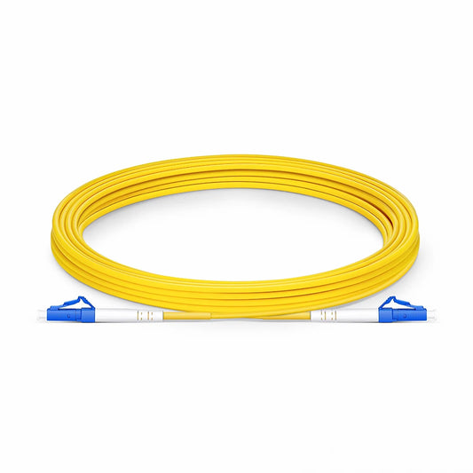 5m (16ft) Fiber Patch Cable, 1 Fiber, G.657.A2, LC UPC Simplex to LC UPC Simplex, Single Mode (OS2), Riser (OFNR), 2.0mm, Tight-Buffered, Yellow