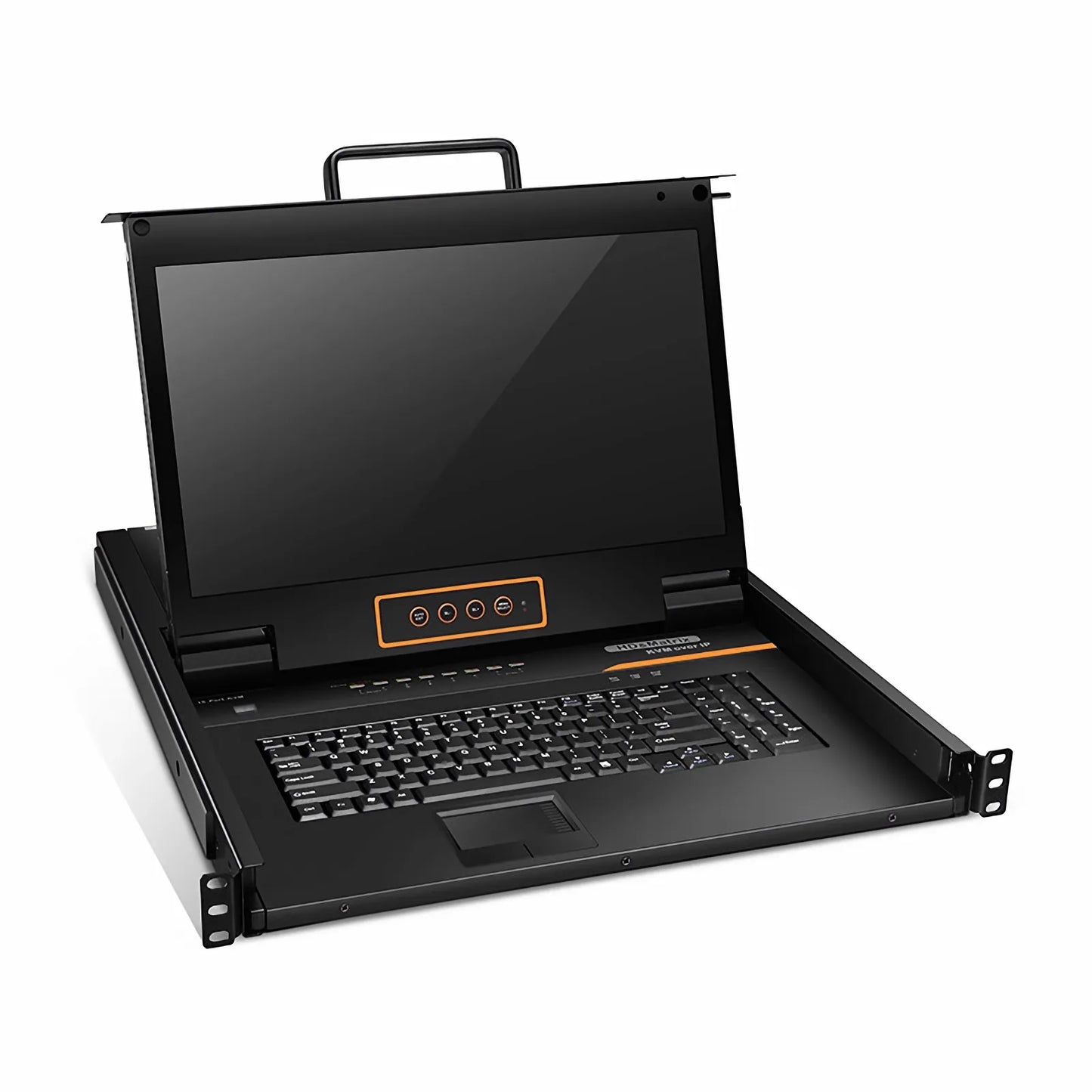8-Port Cat5 1U Rack-Mount KVM Over IP Switch with 17" Full HD LCD, 8 x RJ45 to VGA Interface Modules Included