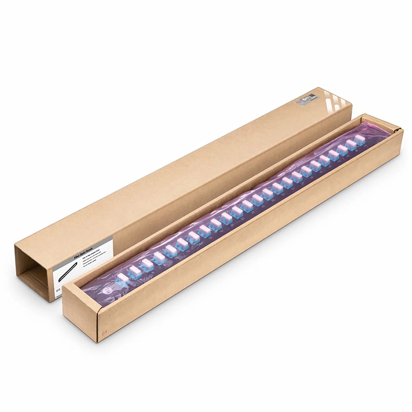 FHU™ 1U 19'' Fiber Adapter Panel, 48 Fibers OM4 Multimode, 24 x LC UPC Duplex (Aqua) Adapter, Ceramic Sleeve