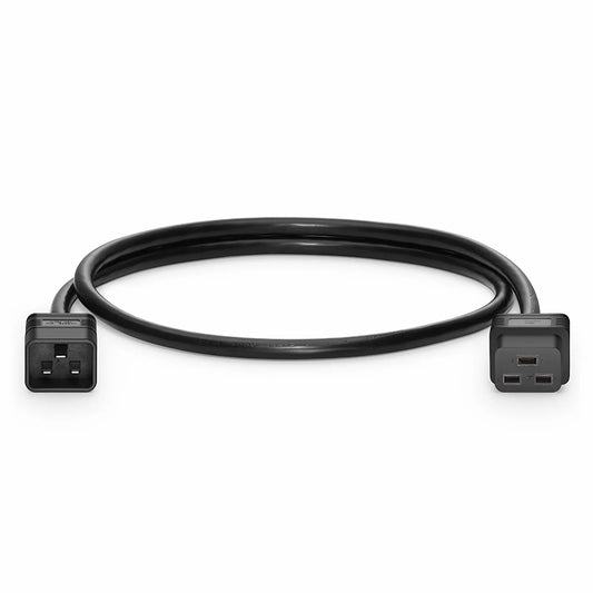 2ft (0.6m) IEC60320 C20 to IEC60320 C19 14AWG 250V/16A Power Extension Cord, Black