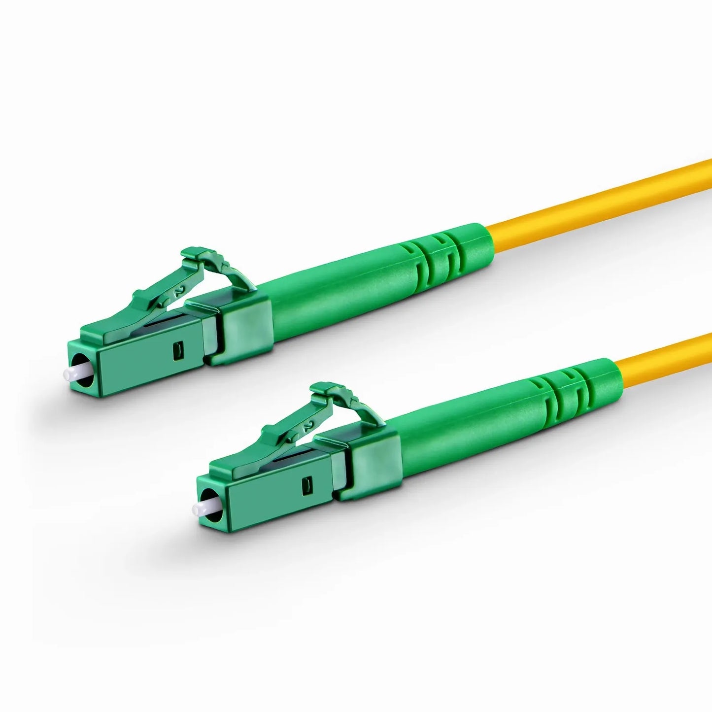 10m (33ft) Fiber Patch Cable, 1 Fiber, LC APC Simplex to LC APC Simplex, Single Mode (OS2), Riser (OFNR), 2.0mm, Tight-Buffered, Yellow