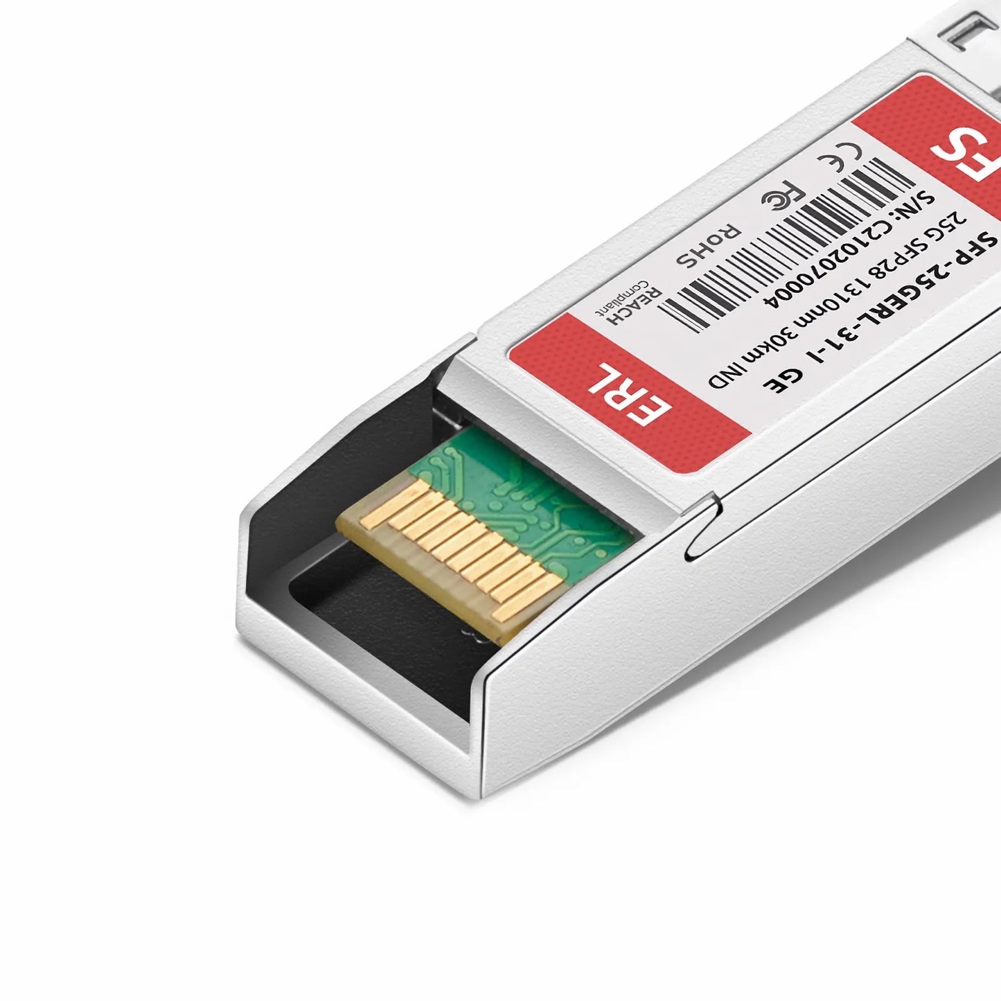 Generic Compatible 25GBASE-ER SFP28 1310nm 30km DOM Duplex LC/UPC SMF Optical Transceiver Module (Industrial)