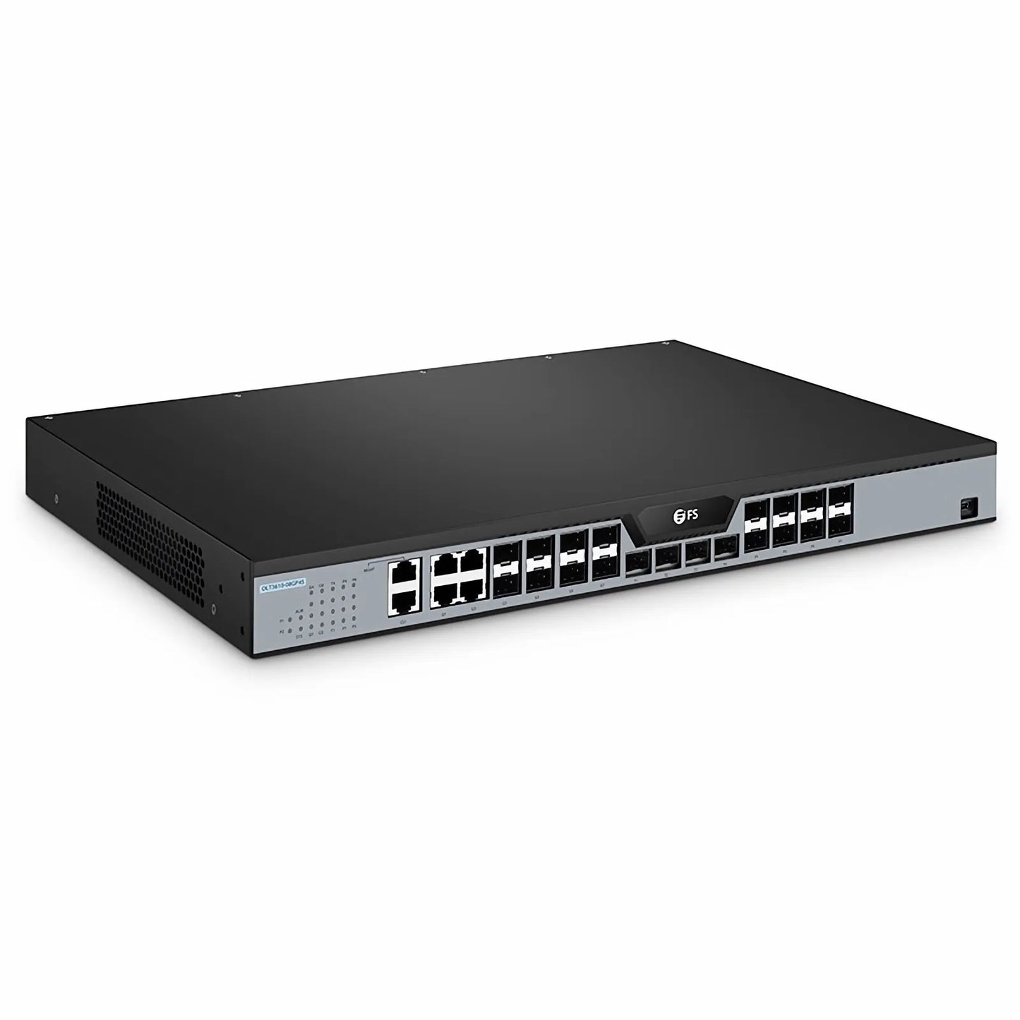 OLT3610-08GP4S, Layer 3 Feature 8-Port GPON OLT with 4 × RJ45/SFP Combo, 4 × 1G SFP and 4 × 10G SFP+ Uplink Ports, AC Power Supply, Broadcom Chip