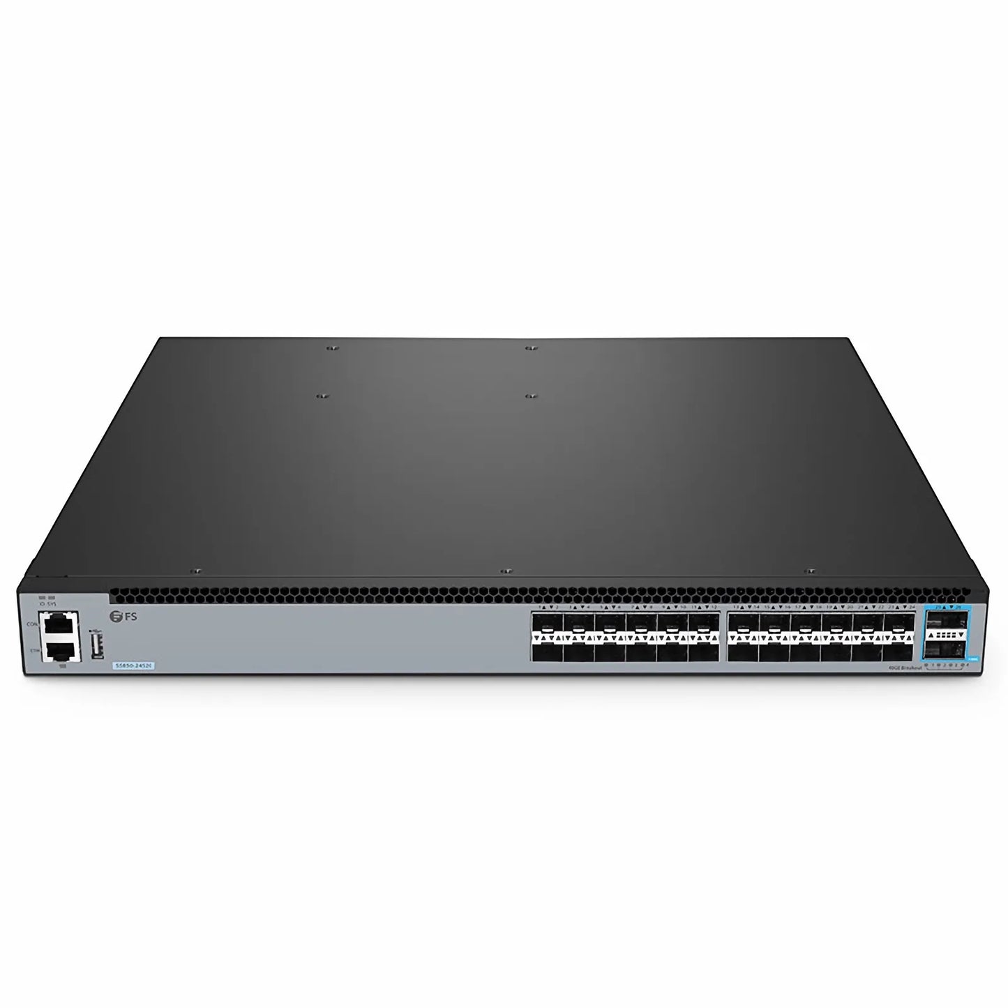 S5850-24S2C, 24-Port Ethernet L3 Switch, 24 x 10Gb SFP+, with 2 x 100Gb QSFP28, Support MPLS&MLAG