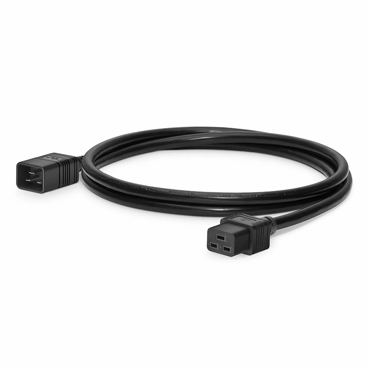 6ft (1.8m) IEC60320 C20 to IEC60320 C19 14AWG 250V/16A Power Extension Cord, Black