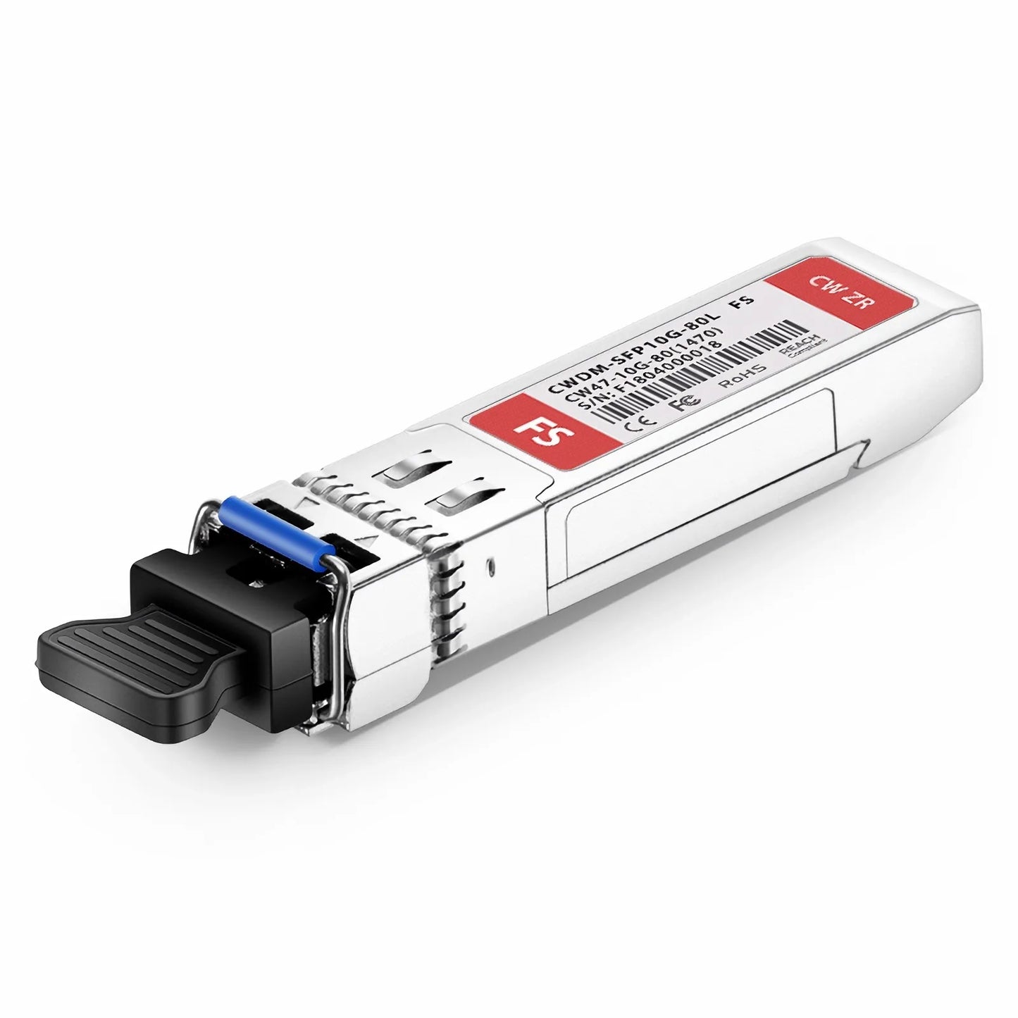 SFP+ 10G CWDM 1470nm 80km DOM Duplex LC/UPC SMF Optical Transceiver Module for Transmission for FS Switches