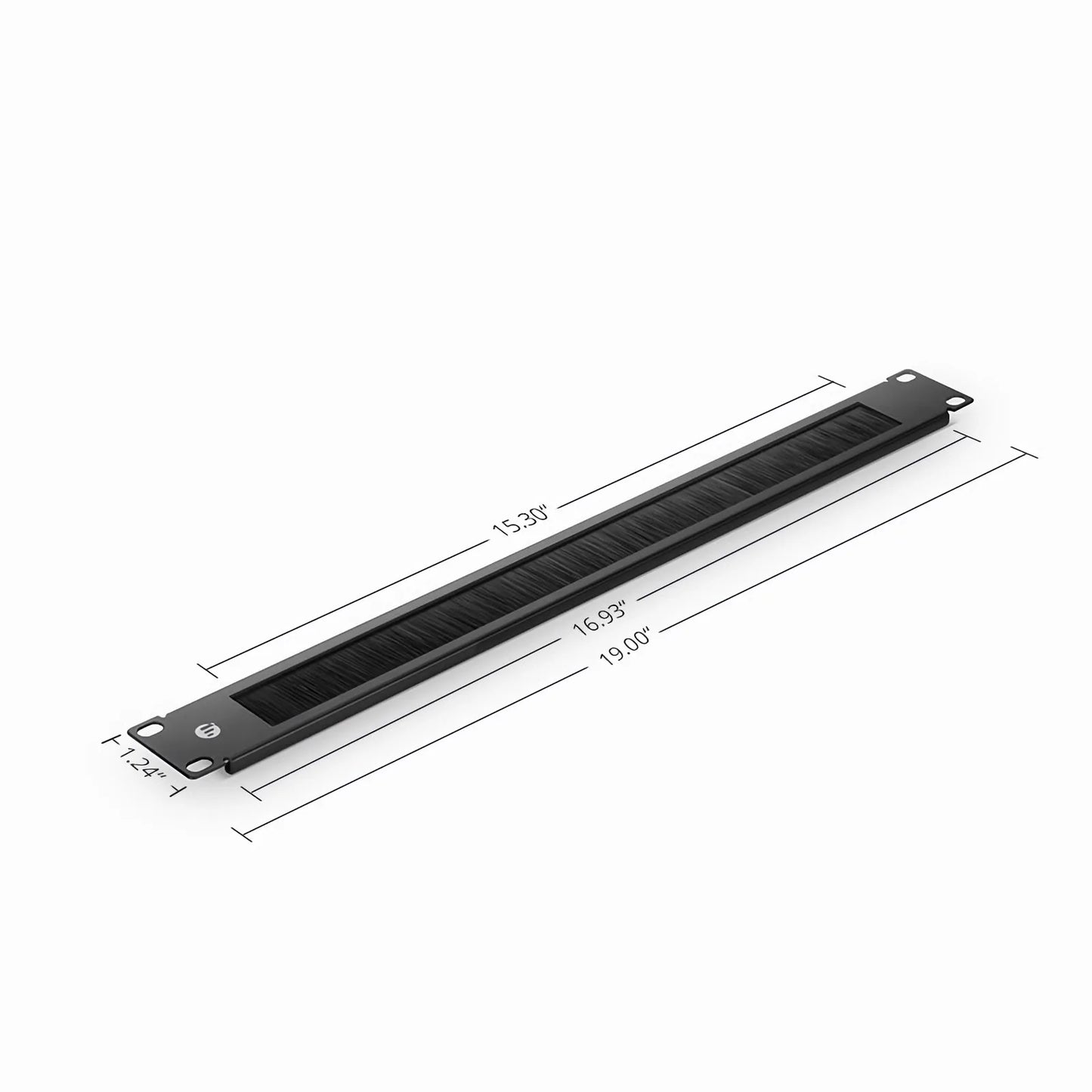 Blanking Pass Through Panel, Brush Strip, 1RU 19 in. Wide