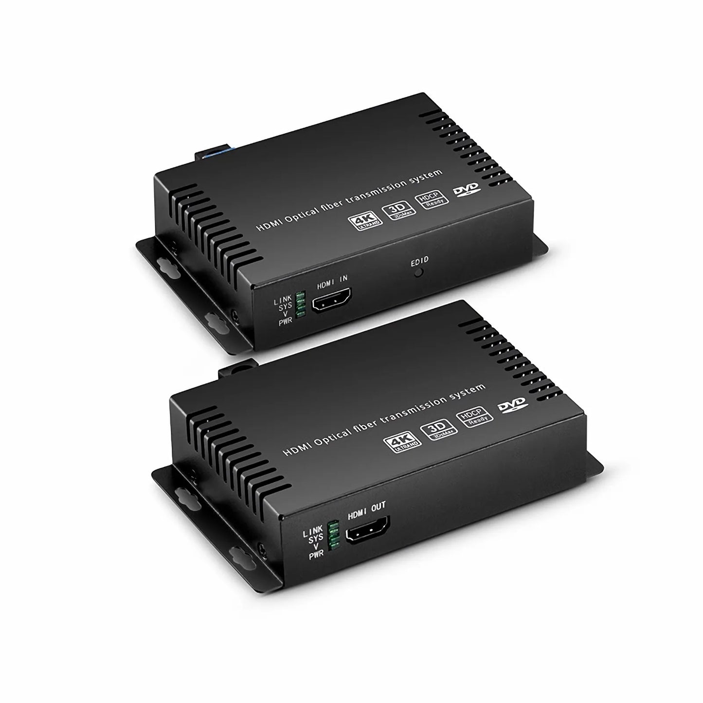 4K HDMI Extender Set with Audio, EDID and RS232 via Single LC Fiber for 10km