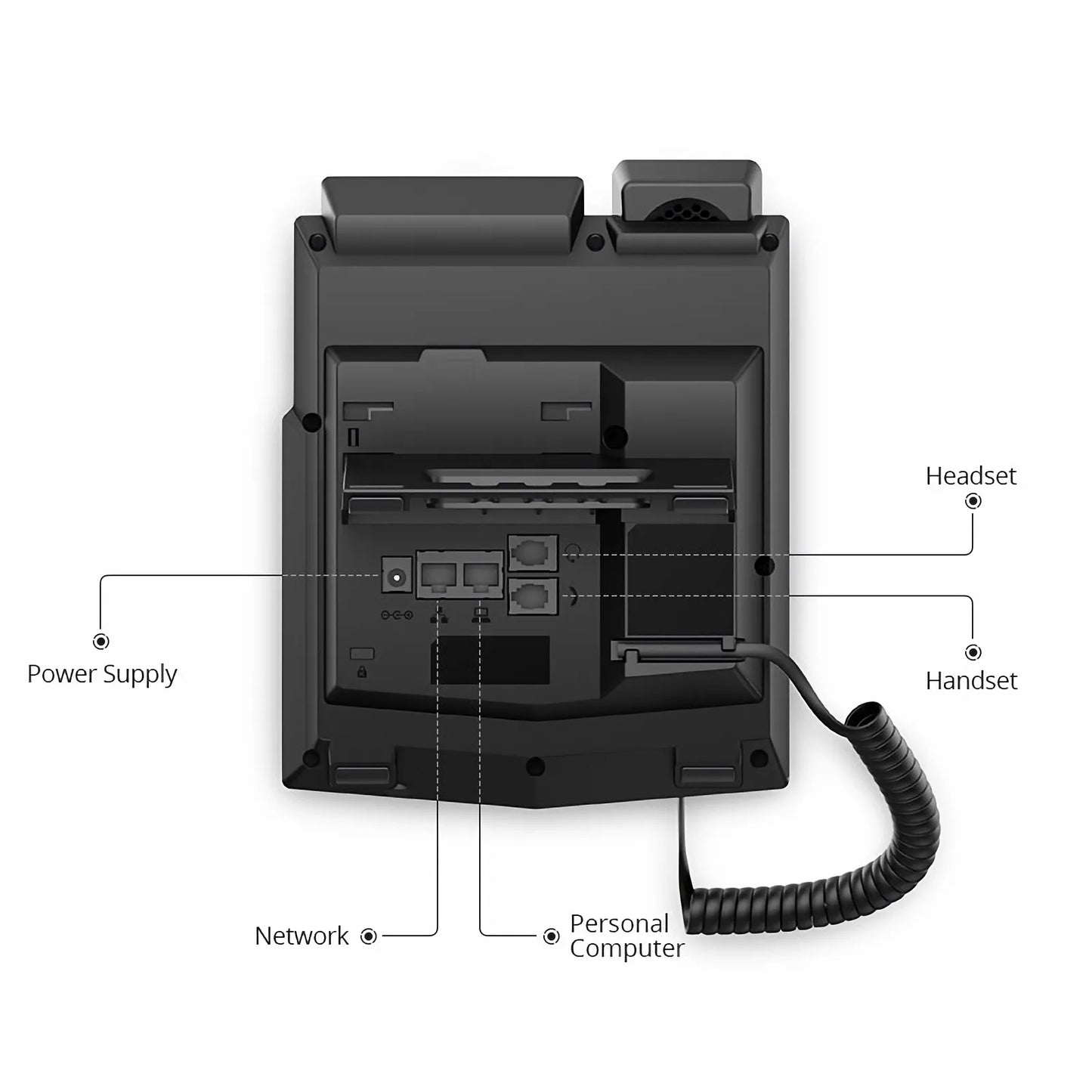 FIP-3102, Entry-level VoIP Phone with 2.3-Inch Black and White Screen, 2 SIP Accounts, Dual-Port Gigabit Ethernet, PoE