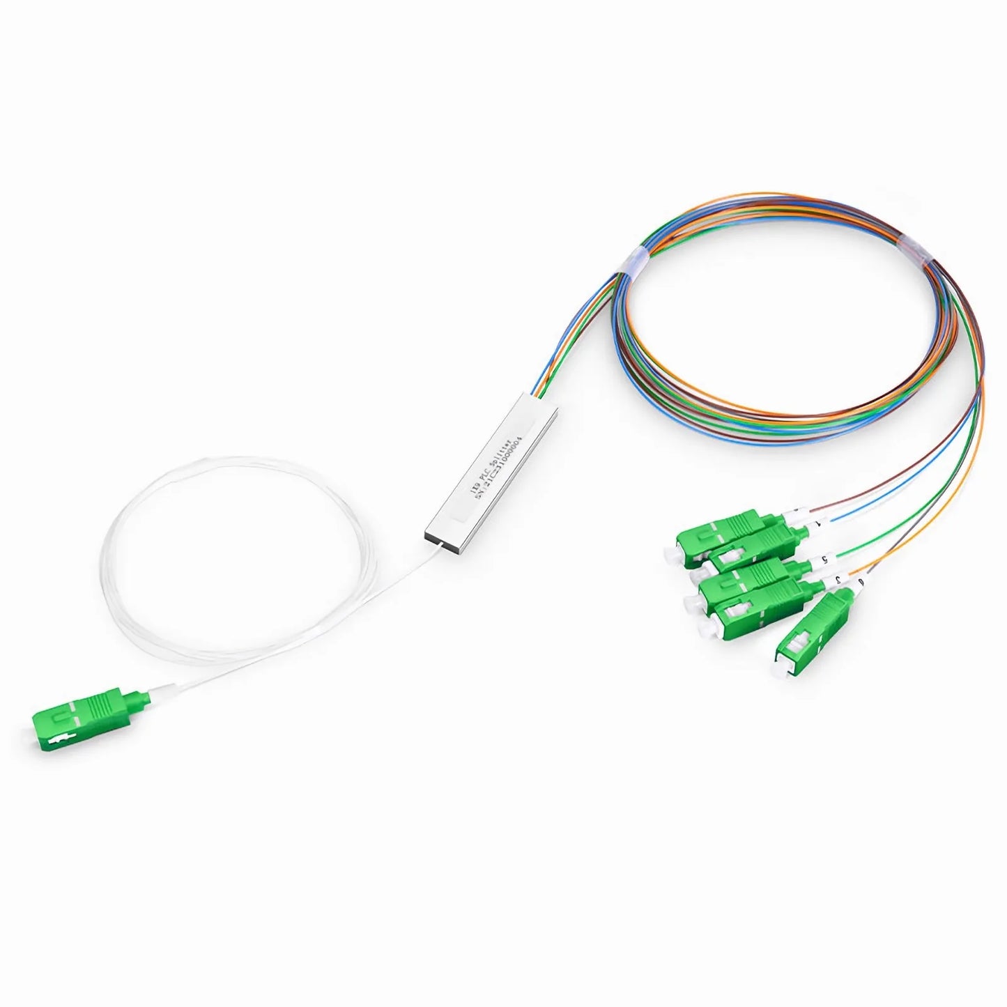 1 x 5 Asymmetrical PLC Fiber Splitter, Mini Module, 50/50, 900μm, SC/APC, Singlemode