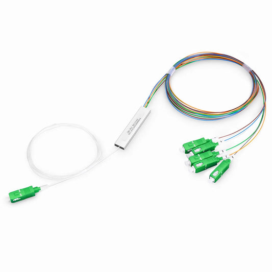 1 x 5 Asymmetrical PLC Fiber Splitter, Mini Module, 95/5, 900μm, SC/APC, Singlemode
