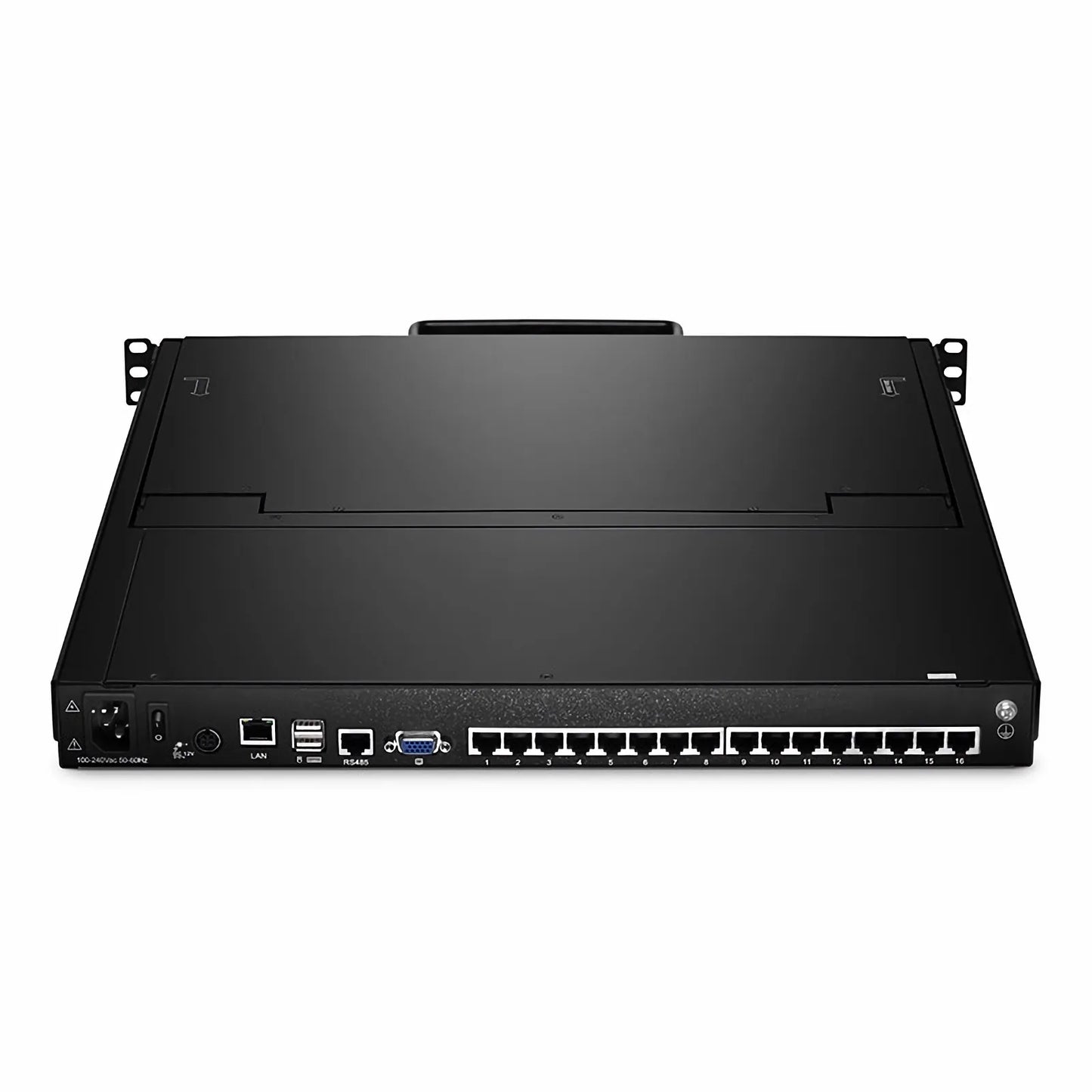 16-Port Cat5 1U Rack-Mount KVM Over IP Switch with 17" Full HD LCD, 16 x RJ45 to VGA Interface Modules Included